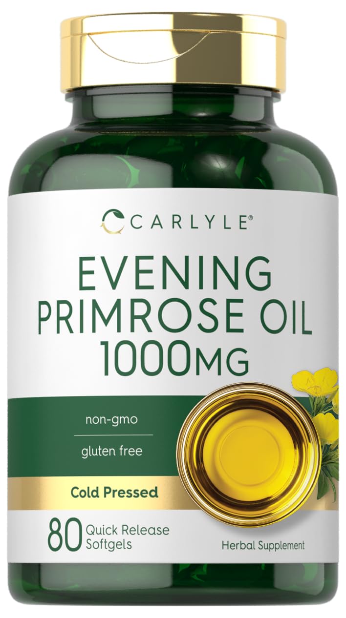 Carlyle Evening Primrose Oil Supplement 1000mg Softgels 80