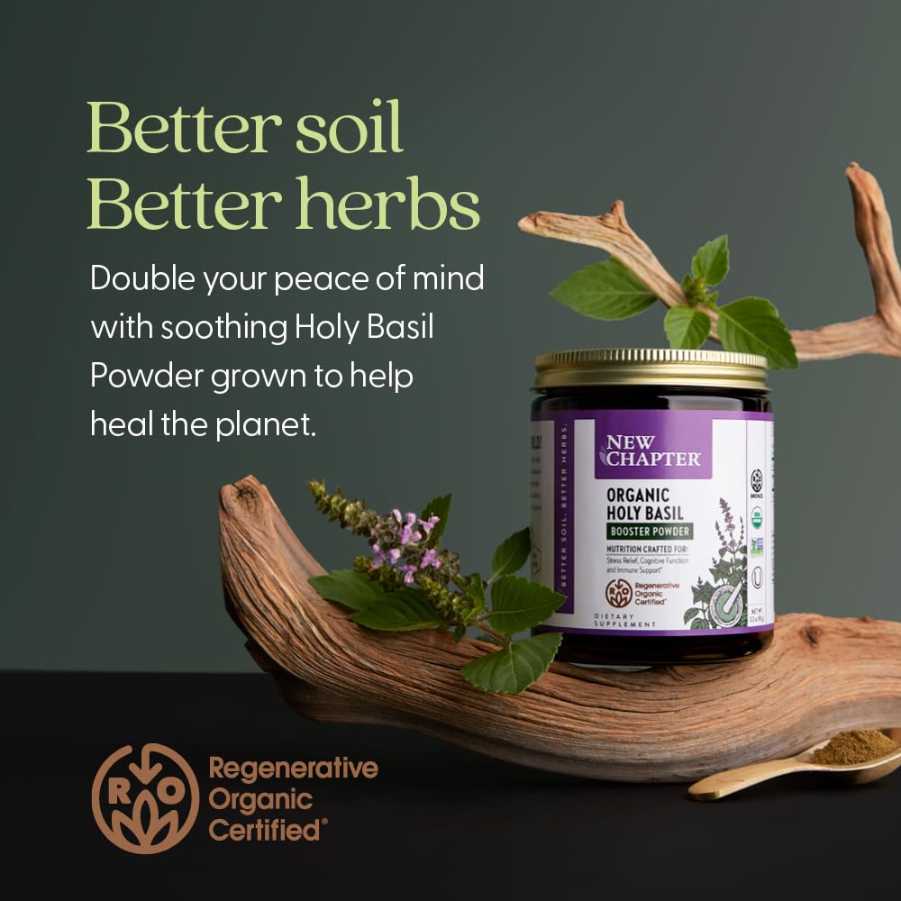 New Chapter Organic Holy Basil Booster Powder 75 Servings