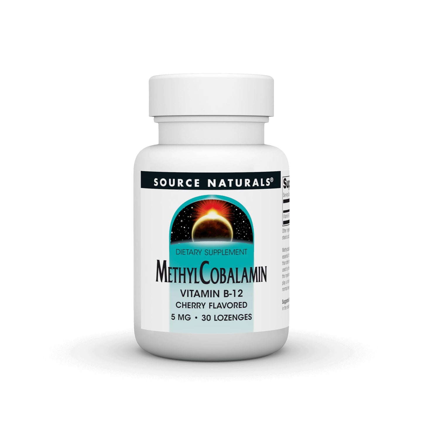Source Naturals Methylcobalamin Vitamin B-12 5mg Lozenges, 30 Lozenges