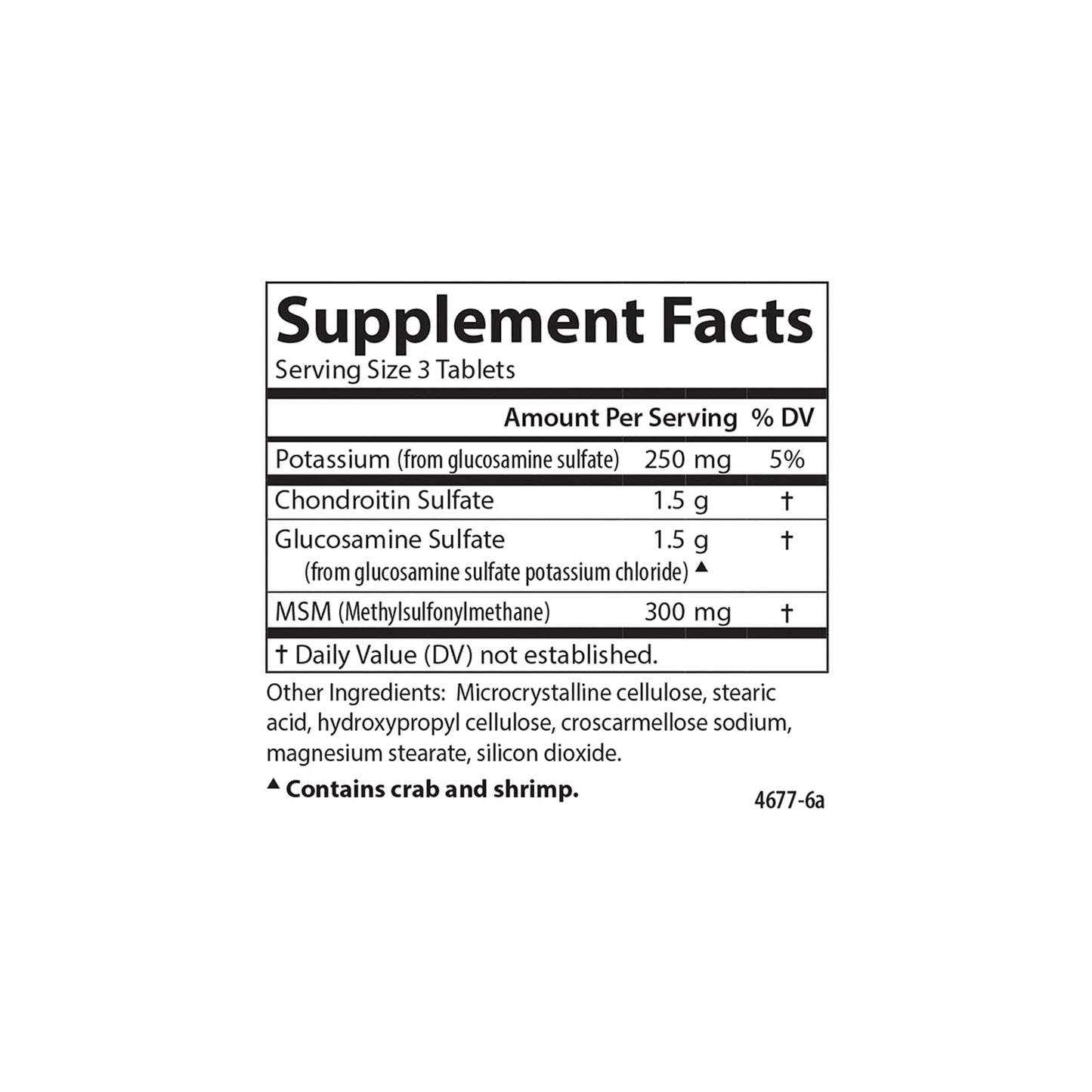 Carlson Glucosamine Chondroitin & MSM 120 Tablets