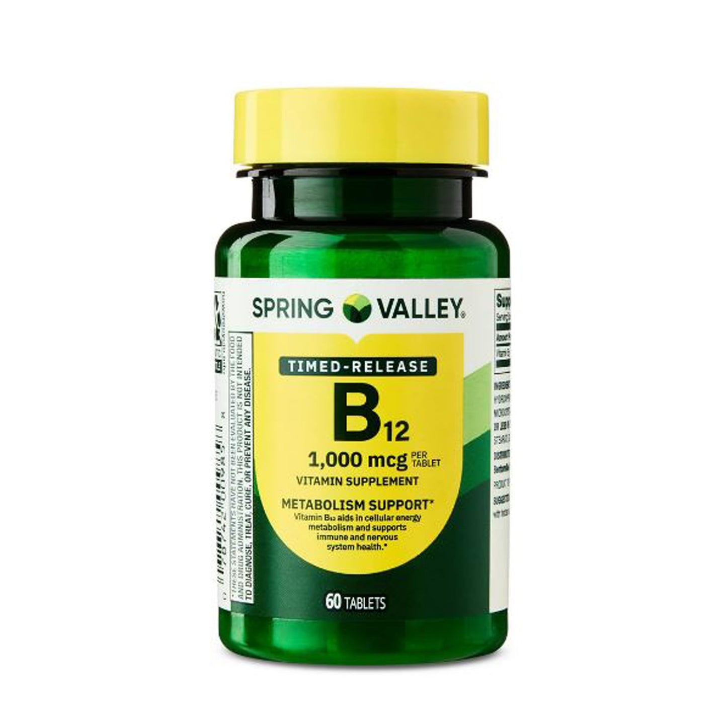 H4U Vitamin B12 Supplement Timed-Release Tablets for Metabolism Support, 1000 mcg, 60 Tablets