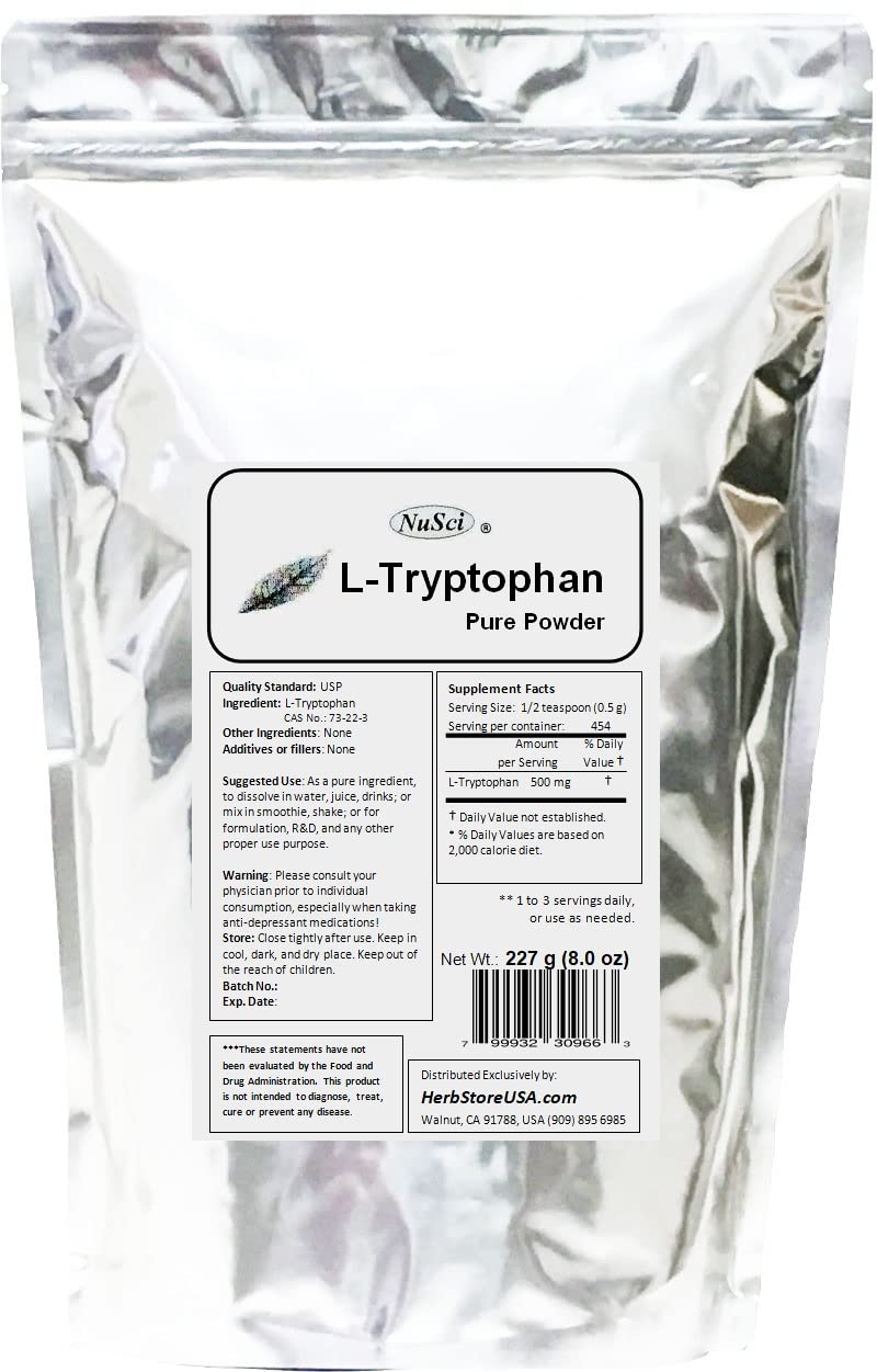 NuSci L-Tryptophan Powder, 1 Ounce