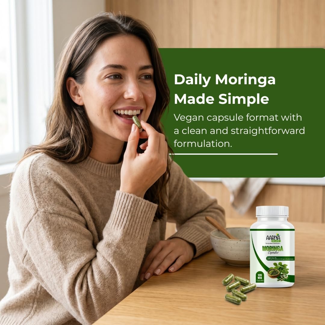 AARNA ORGANIC Moringa Capsules 120 Veg Capsules