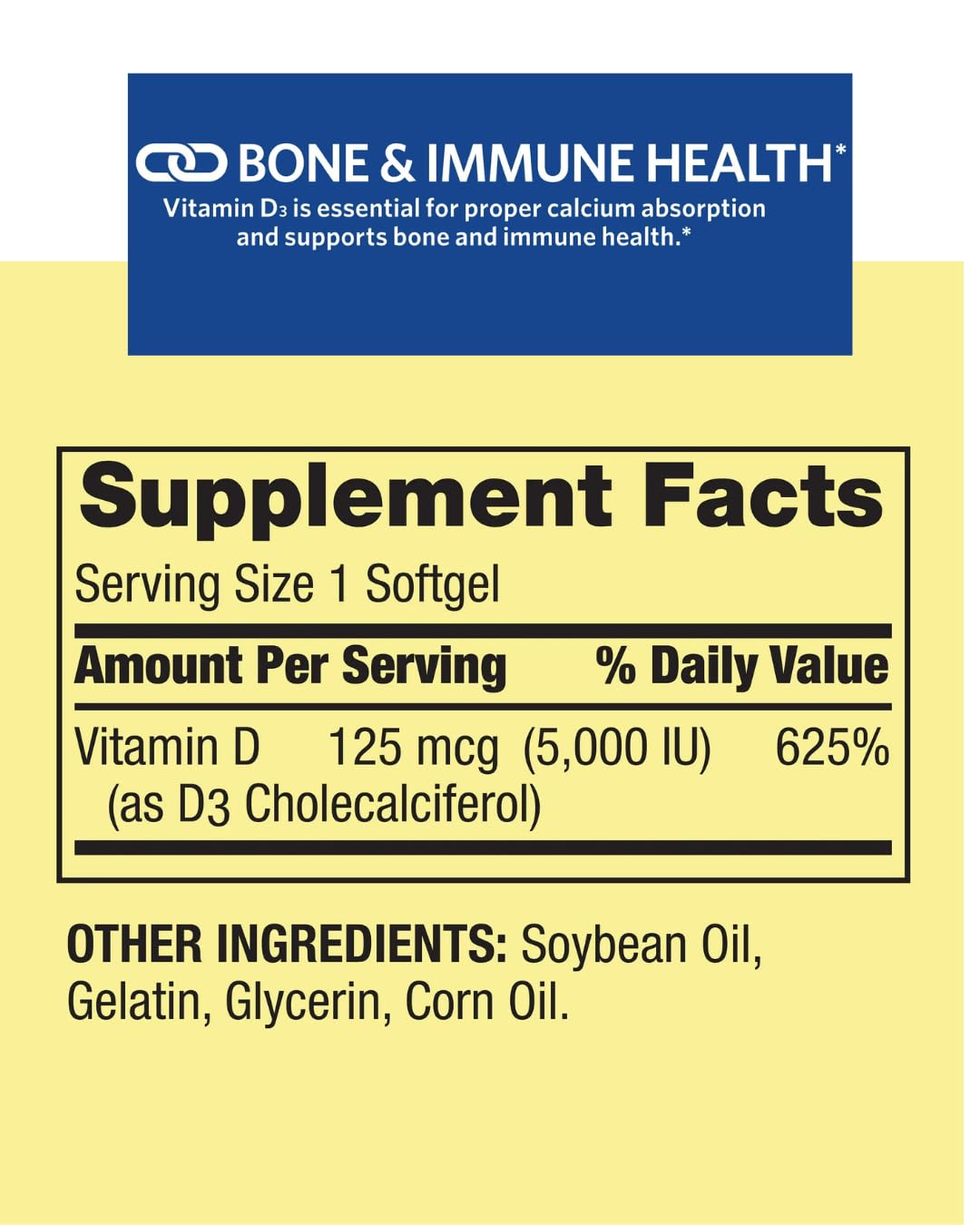 Generic Vitamin D3 Softgels 250 Count