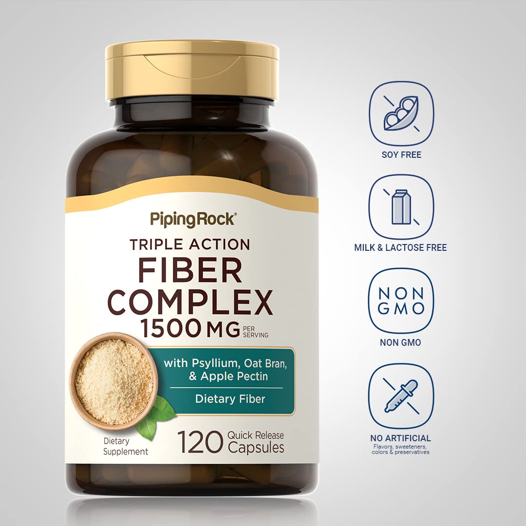 Piping Rock Fiber Complex Supplement 1500mg Capsule, 120 Capsules