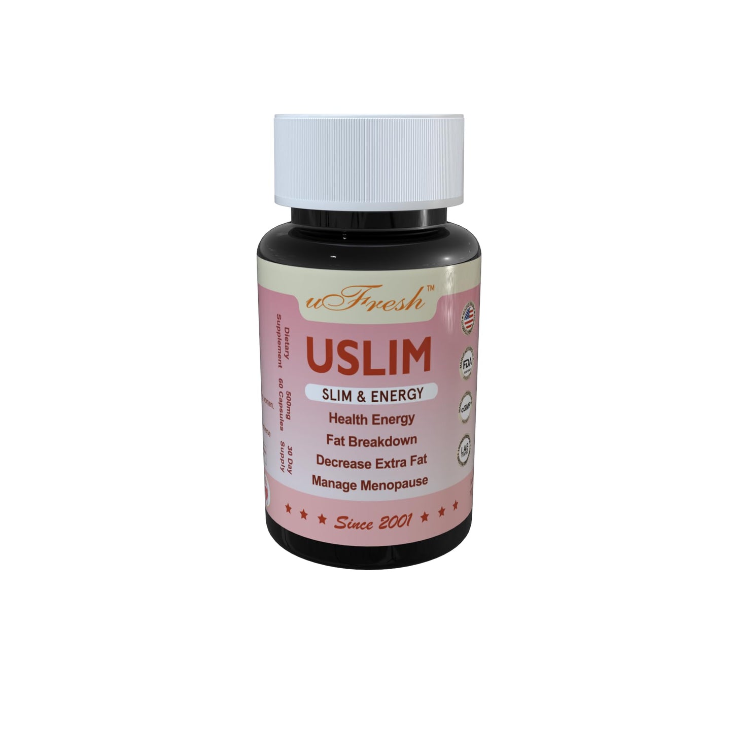 uFresh uSlim Dietary Supplement, 60 Capsules