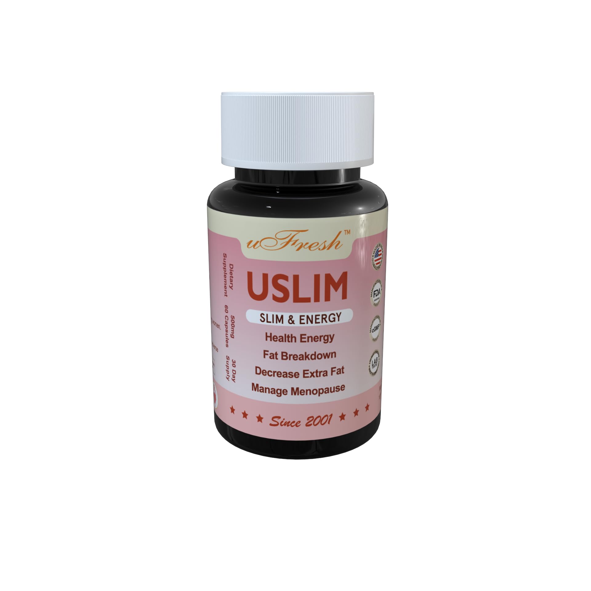 uFresh uSlim Dietary Supplement, 60 Capsules
