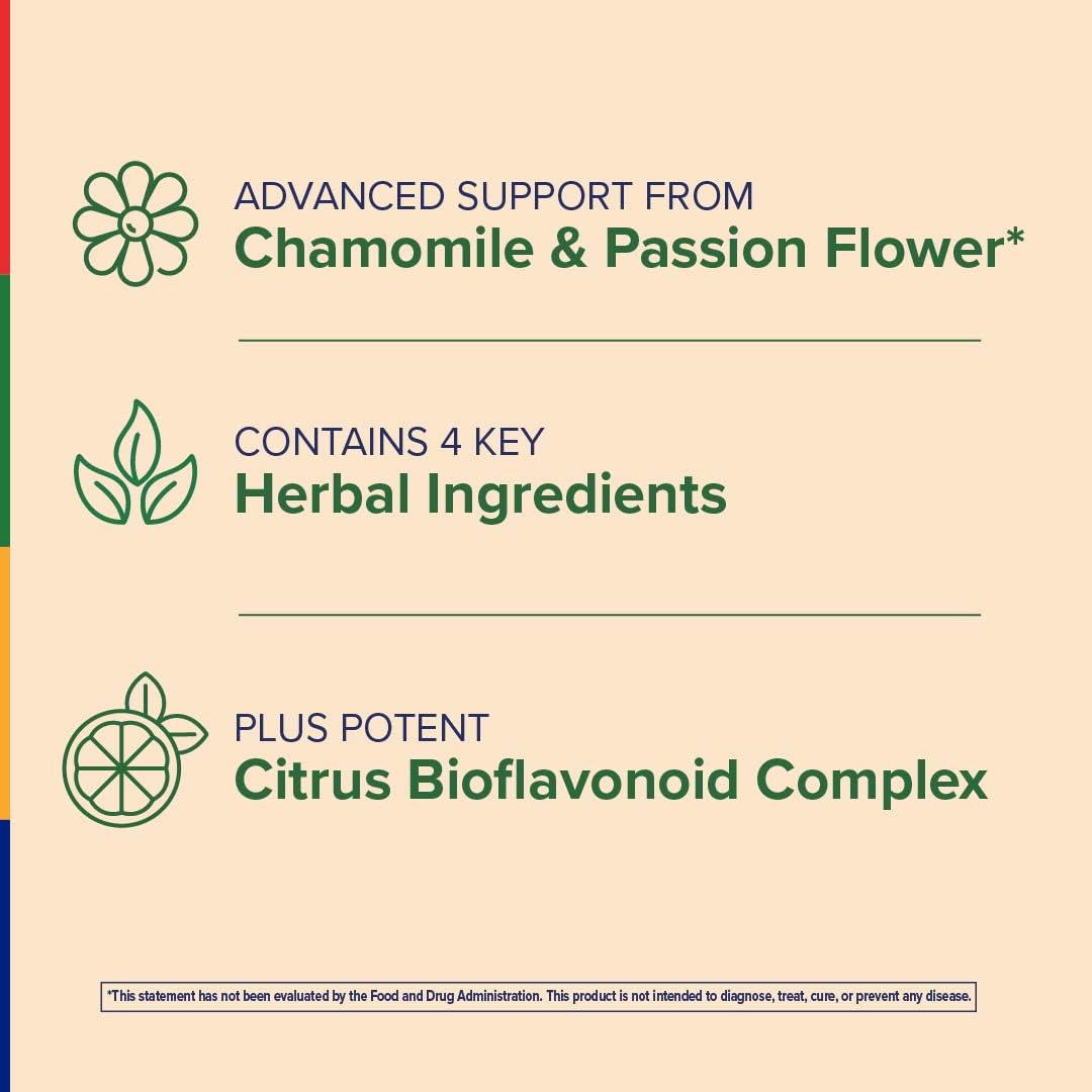 Stop Aging Now Stress Support Supplement CalmTrex with Chamomile and Passion Flower, 60 Capsules