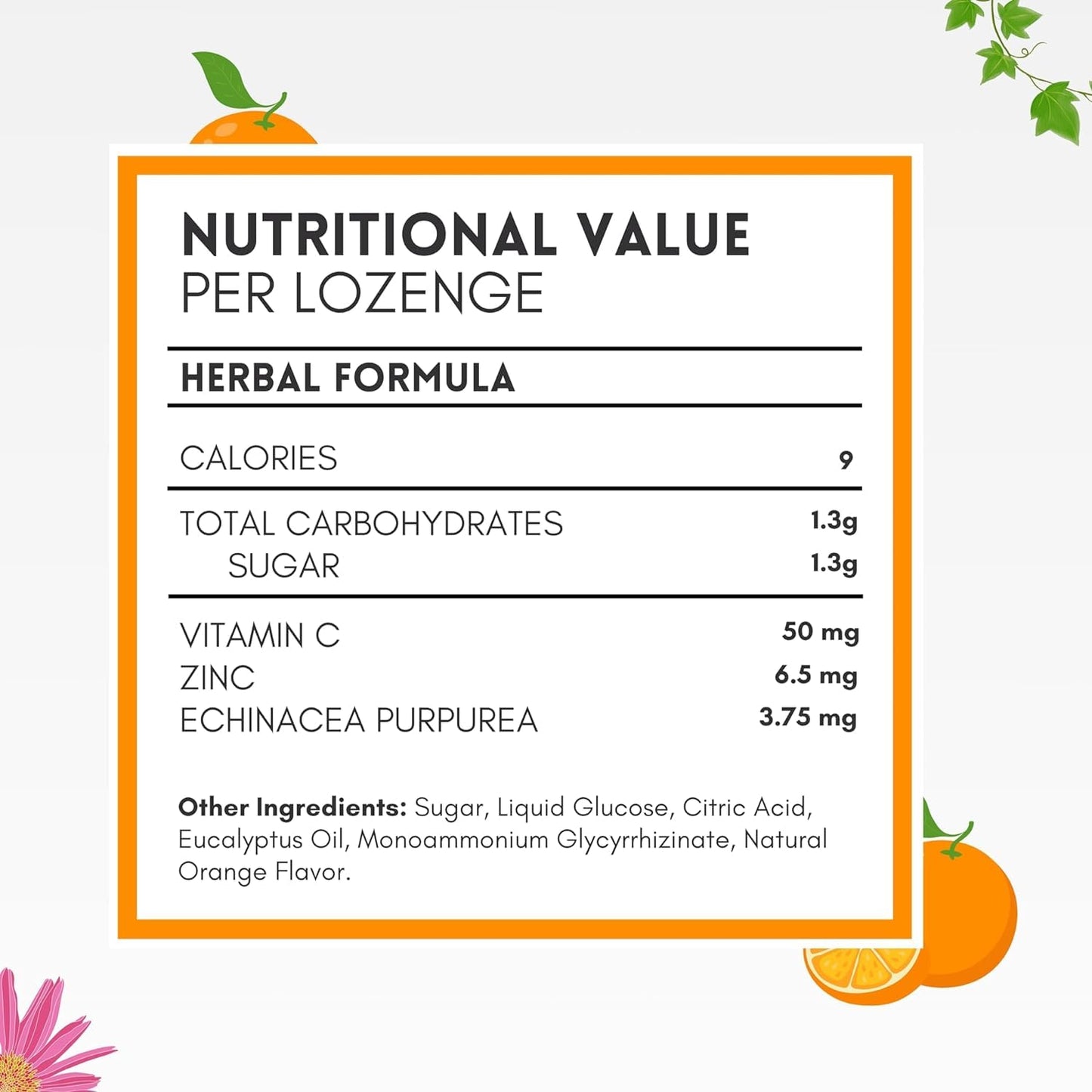 HERBION Naturals Zinc, Echinacea & Vitamin C Lozenges, 25 Count