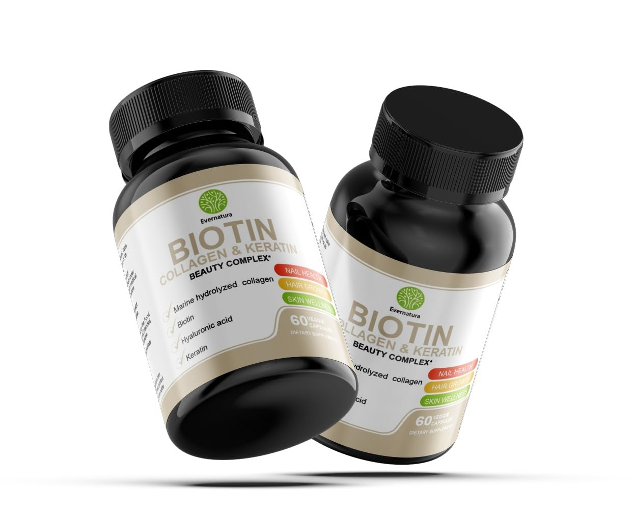 Ambition Exclusive Wear Evernatura Biotin Complex with Collagen, Keratin & Hyaluronic Acid Capsule, 60 Capsules