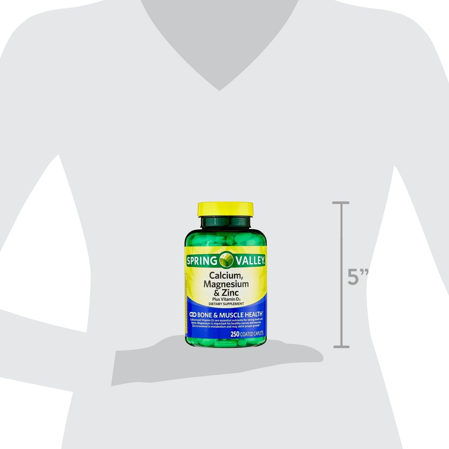 BASKETGOODS Calcium, Magnesium, Zinc & Vitamin D3 Tablet 250 Count