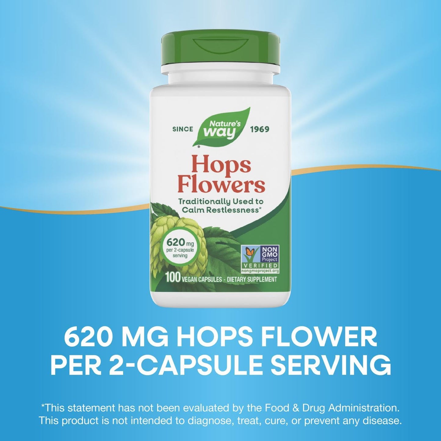 Nature's Way Hops Flowers, 200 Capsules