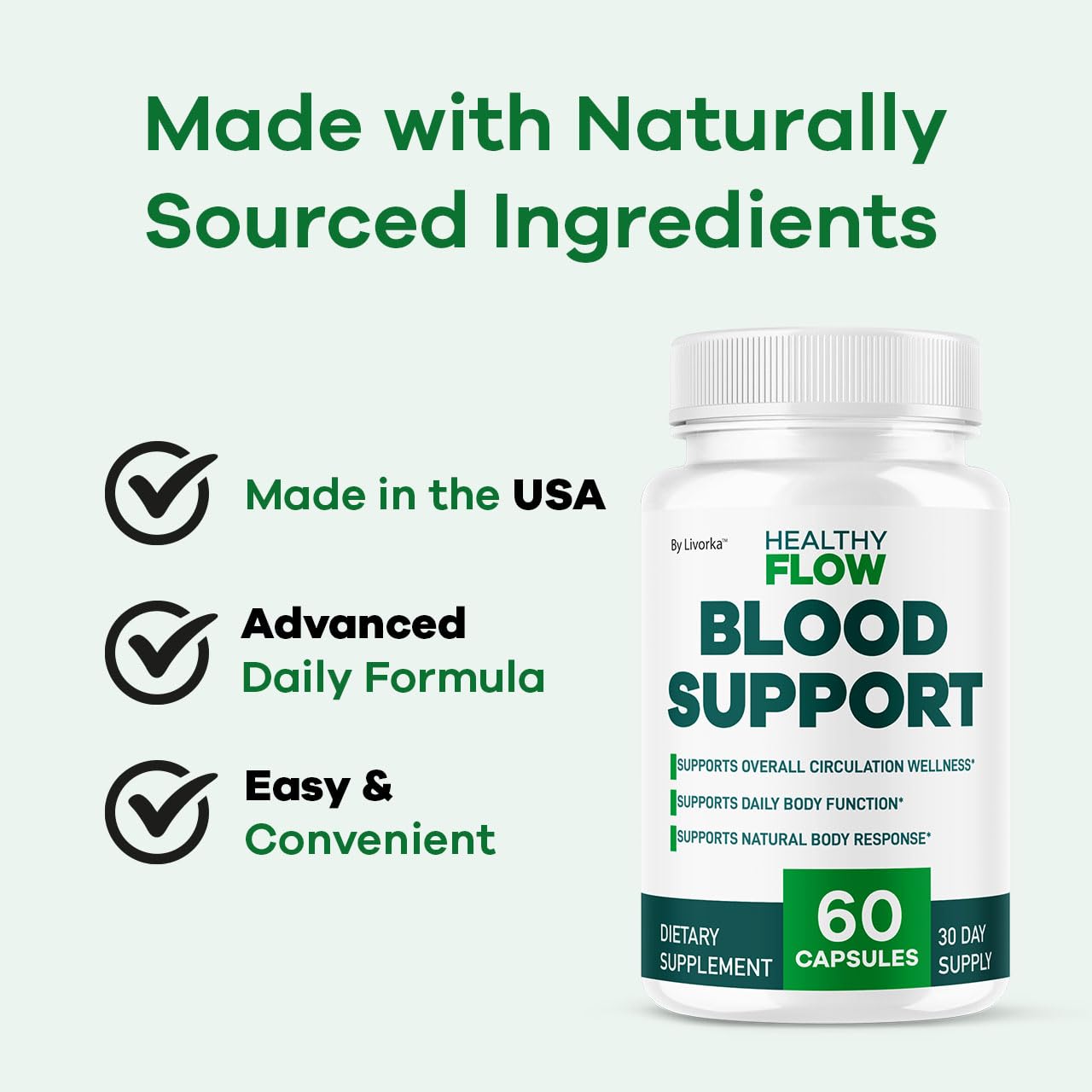 PureFight4U Healthy Flow Blood Support 60 Capsules