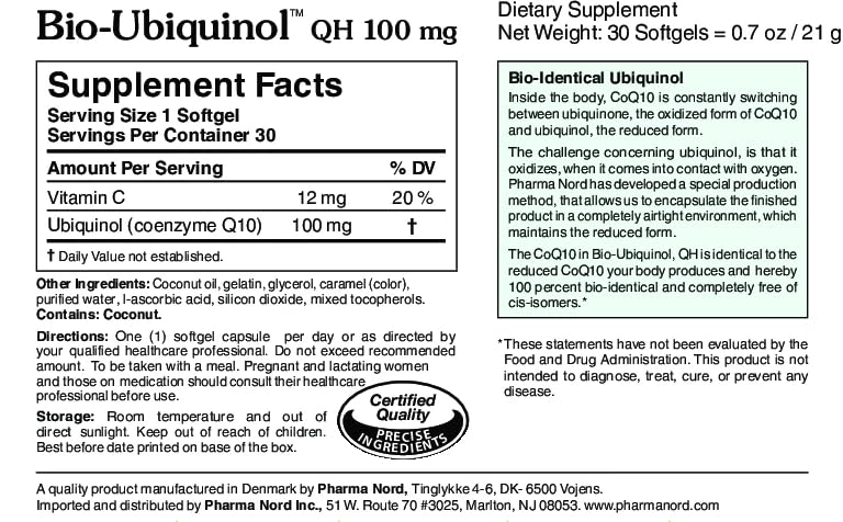 Pharma Nord CoQ10 Ubiquinol 100 mg Softgels, 90 Count