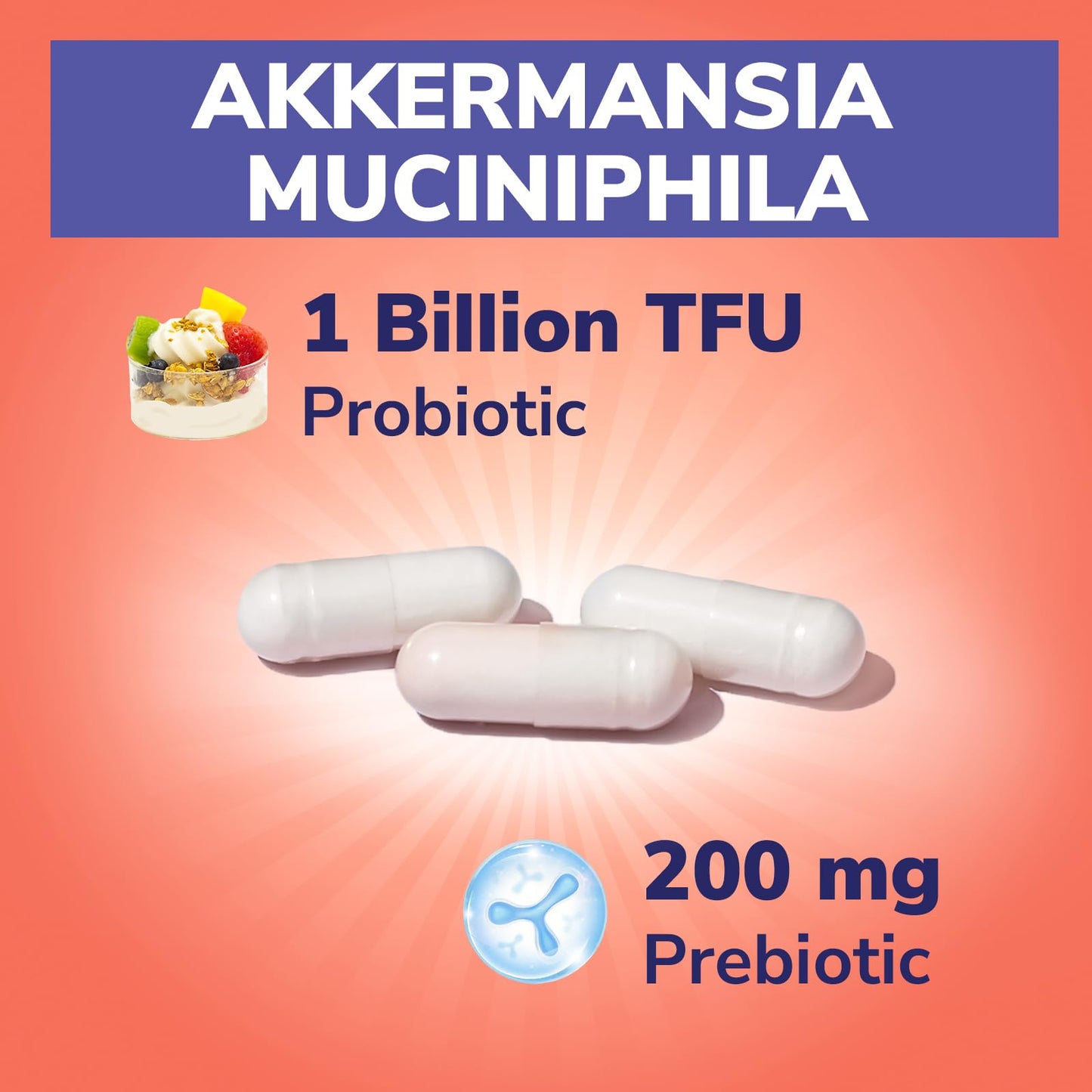 Vitalibre Iron Complex Supplement & Akkermansia Muciniphila Probiotic 1 Billion TFU, 90 Capsules