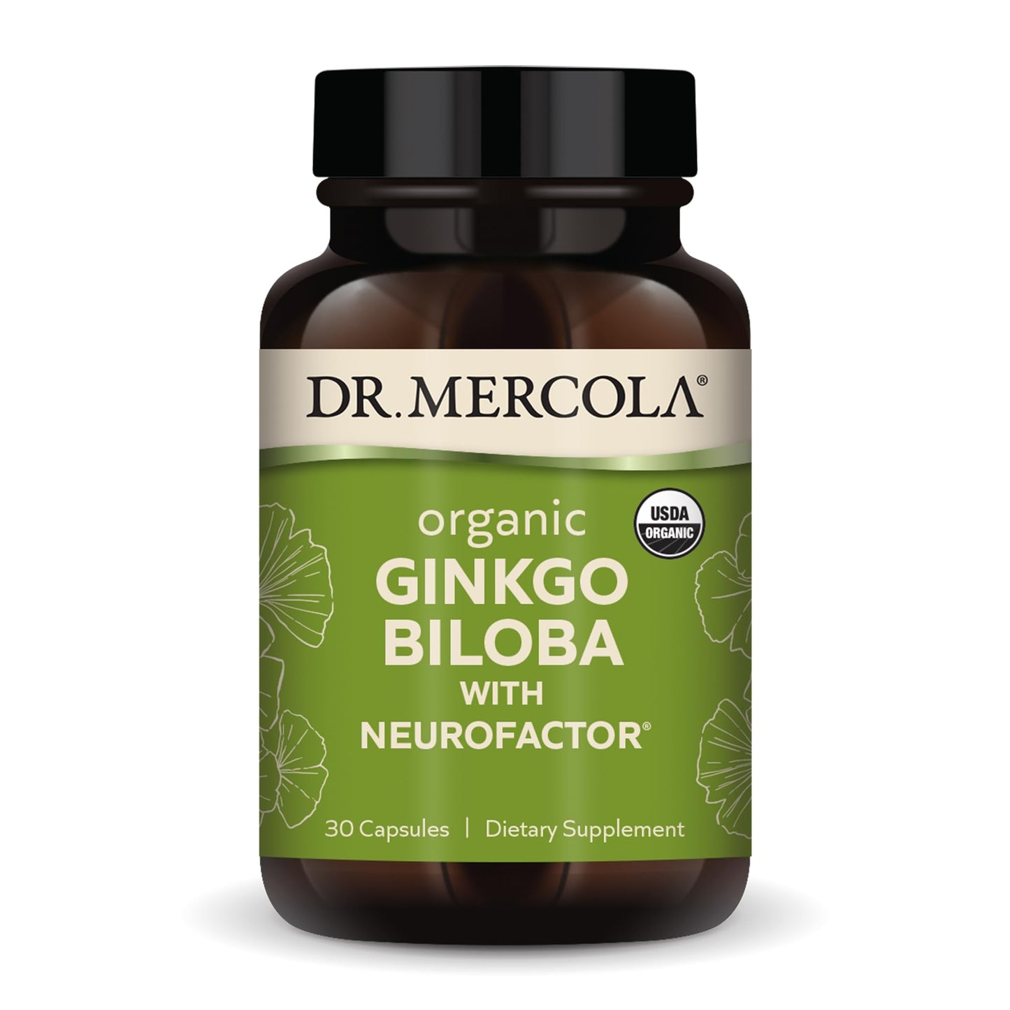 Dr. Mercola Organic Ginkgo Biloba with NeuroFactor Capsule, 30 Count