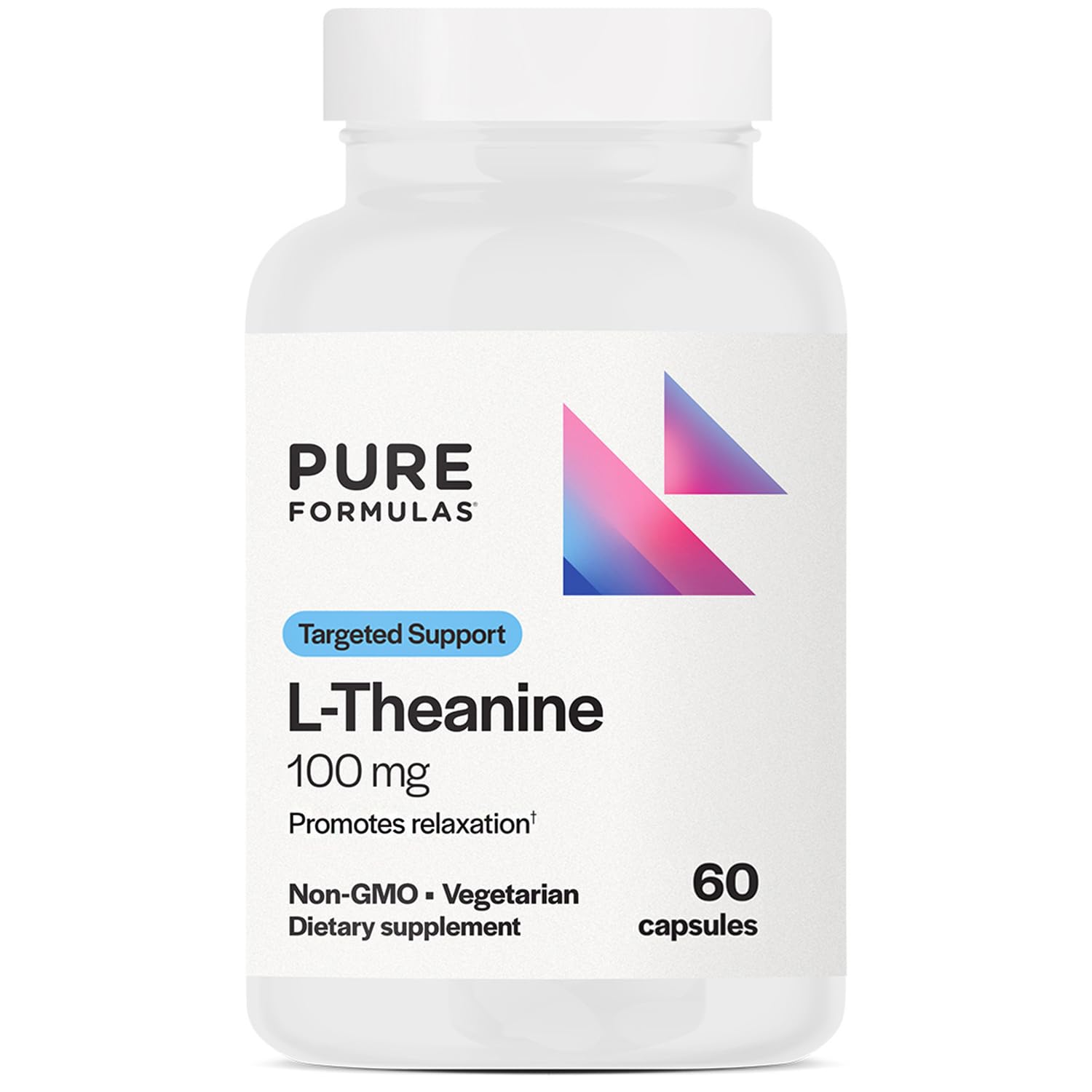 PureFormulas L-Theanine Supplement 100 mg 60 Capsules