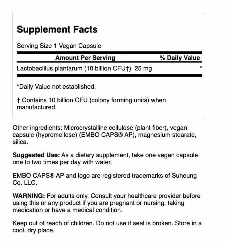 Swanson L. Plantarum Probiotic 10 Billion CFU 90 Capsules