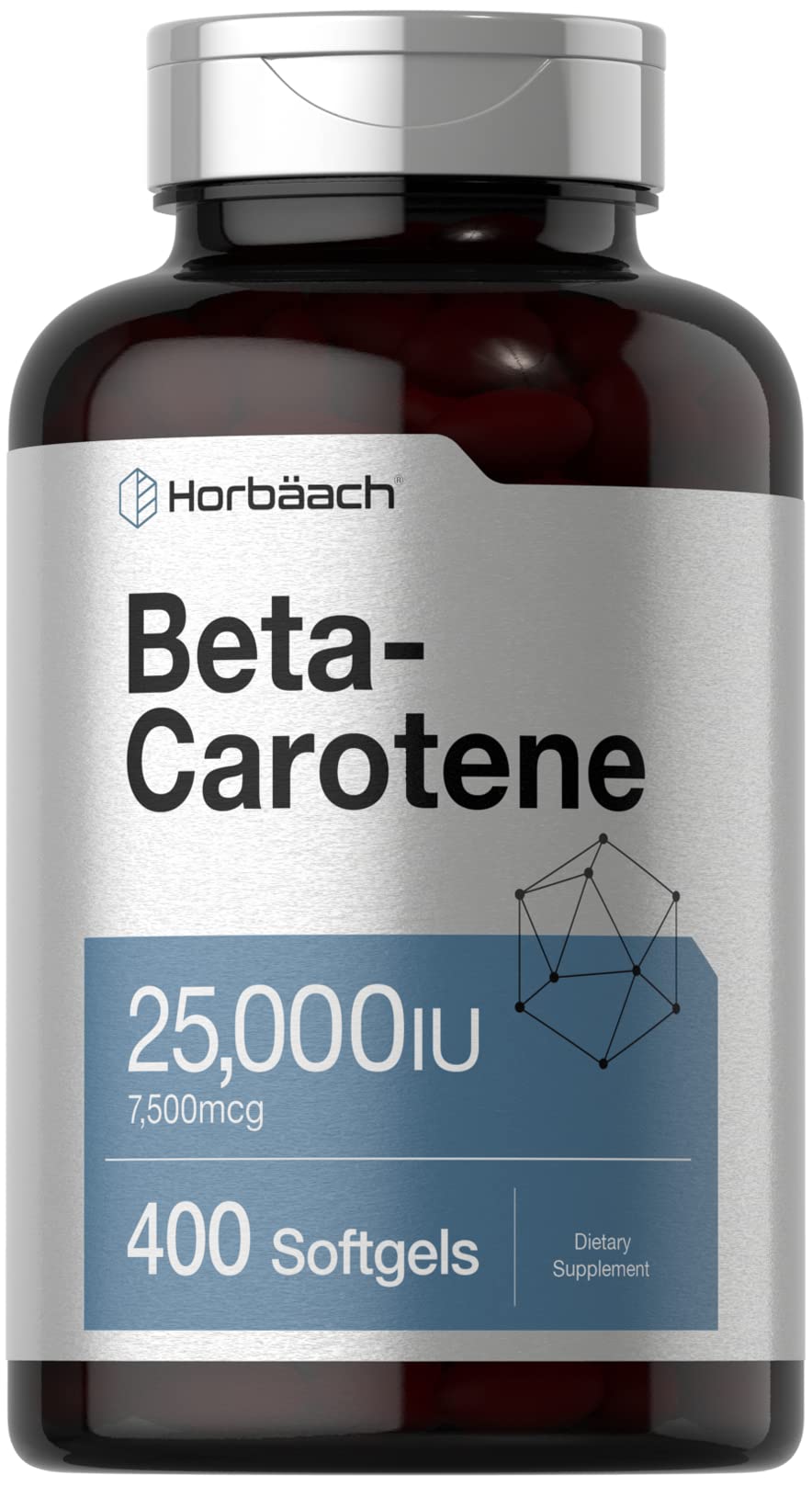 Horbäach Beta Carotene Supplement Softgel 400 Count