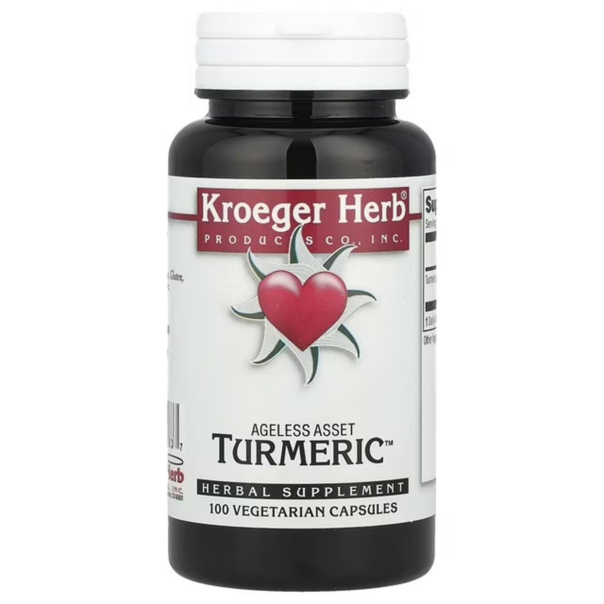 Kroeger Herb Products Turmeric Capsules, 100 Count