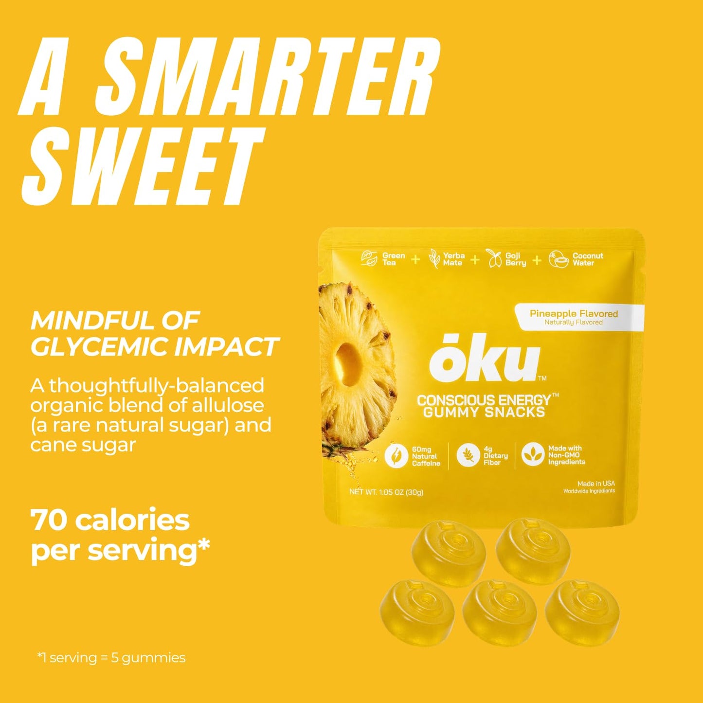 OKU Functional Energy Chews Gummy, 8.4 oz