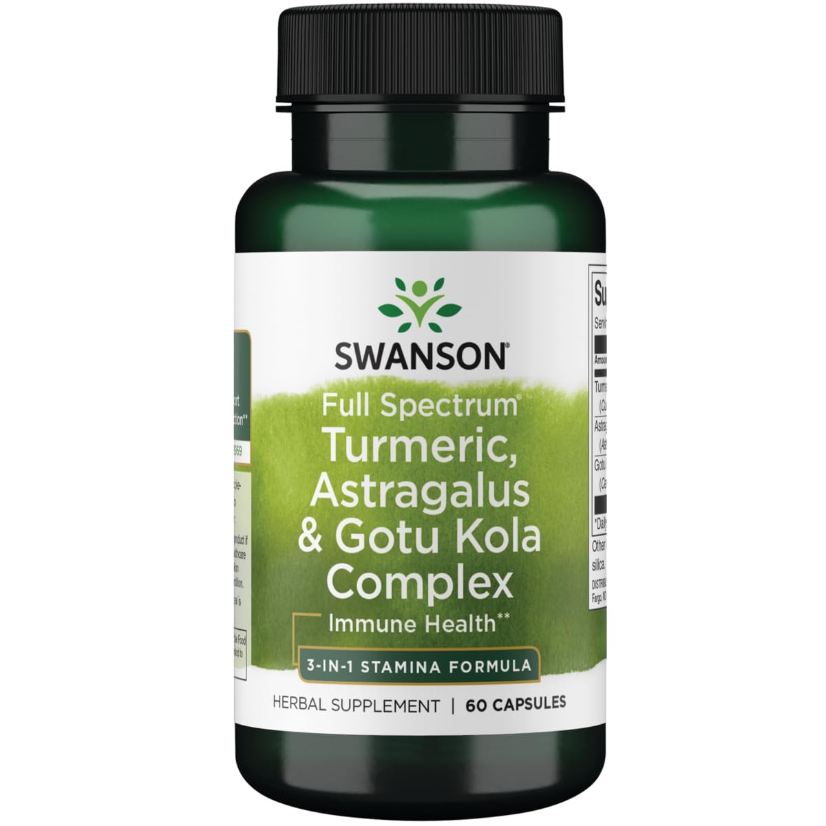 Swanson Full Spectrum Turmeric Astragalus & Gotu Kola Complex Capsules 60