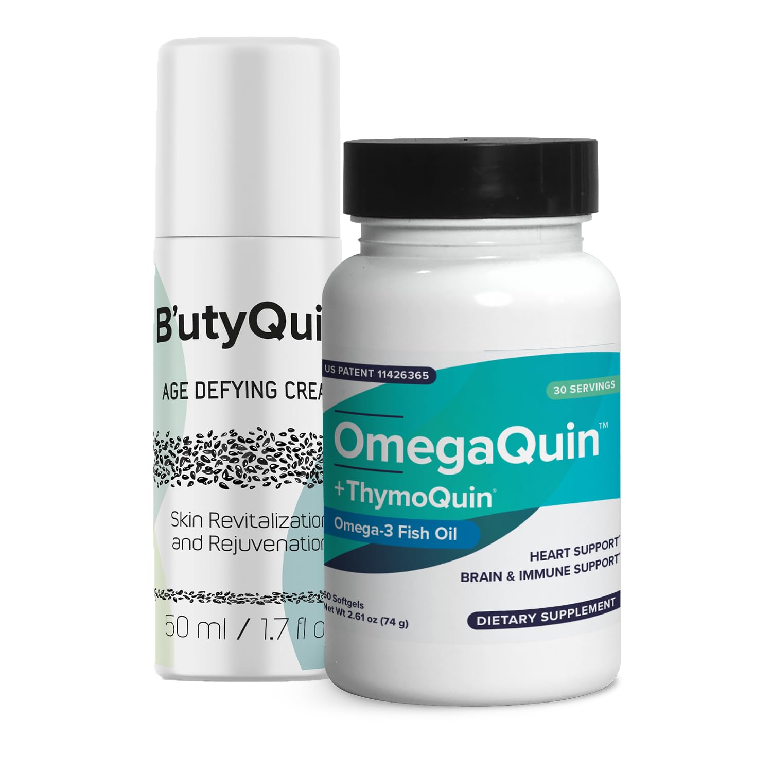 ThymoQuin Age Defying Super Combo Pack of B’UTYQUIN & OMEGAQUIN Softgels 60 Count