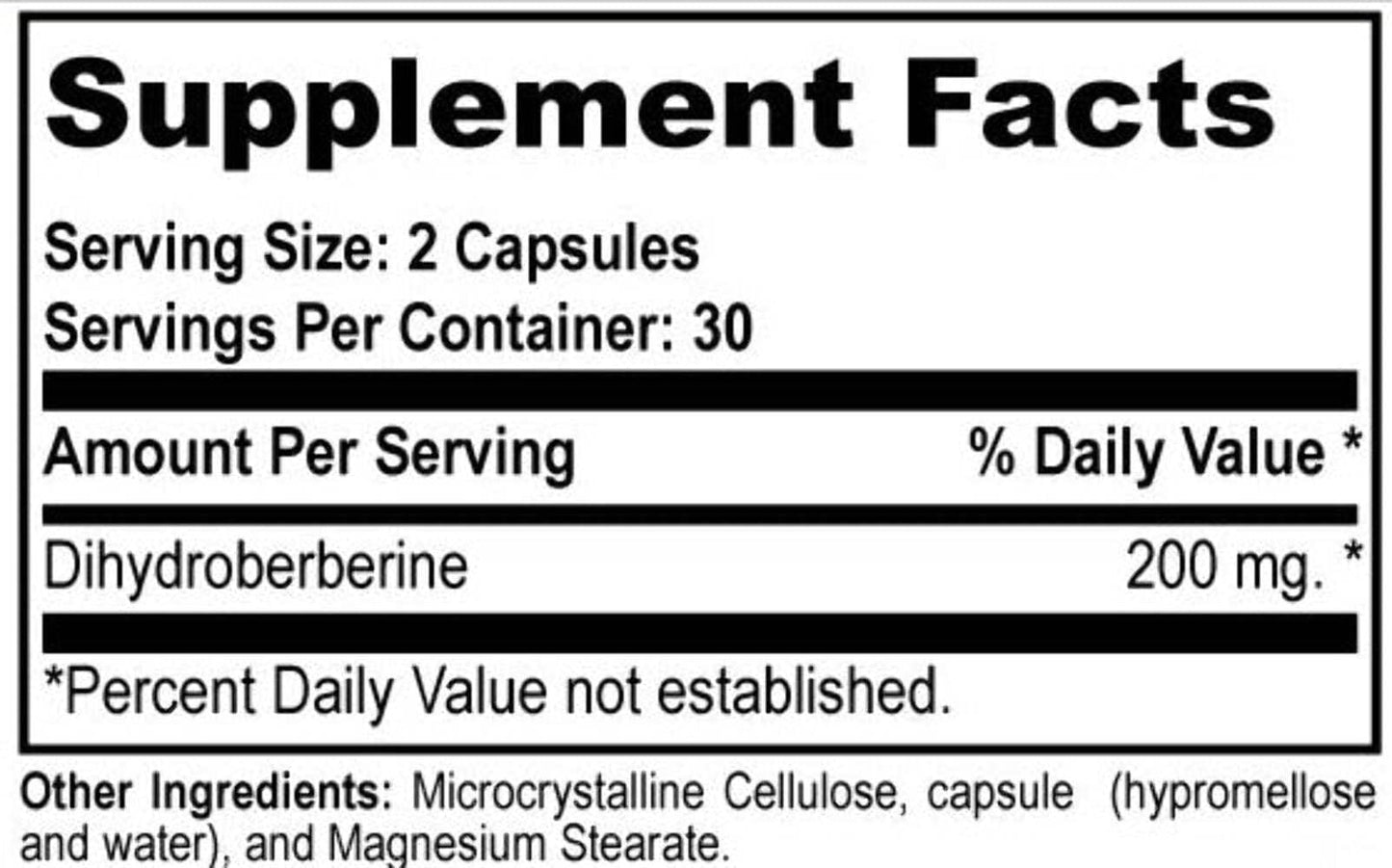 Planet Source Dihydroberberine (Glucovantage) 200 mg Capsule 1