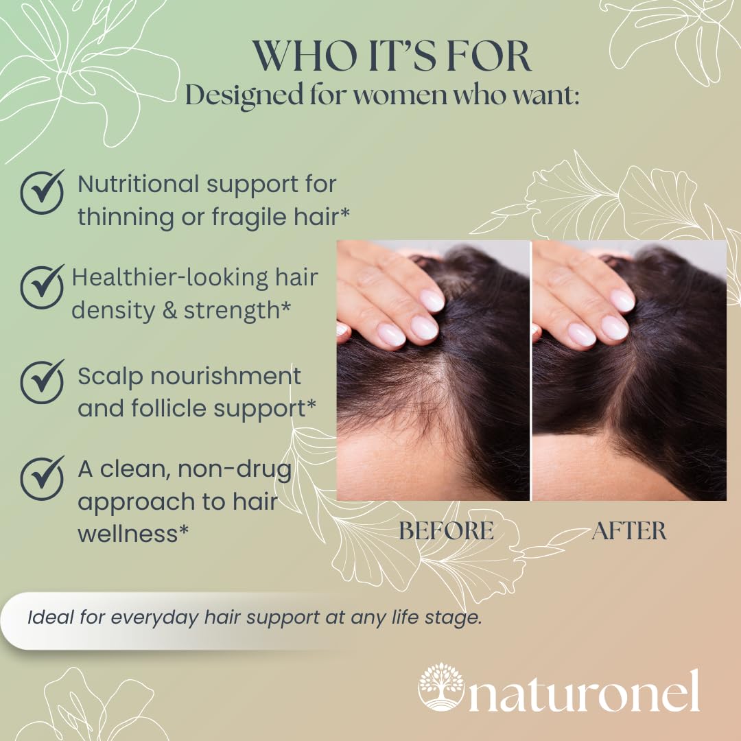 Naturonel Women's Balance Hair Growth Supplements, 60 Capsules