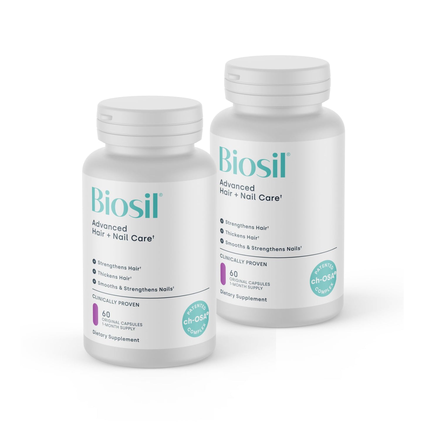 Biosil Advanced Hair + Nail Care Capsules, 120 Count