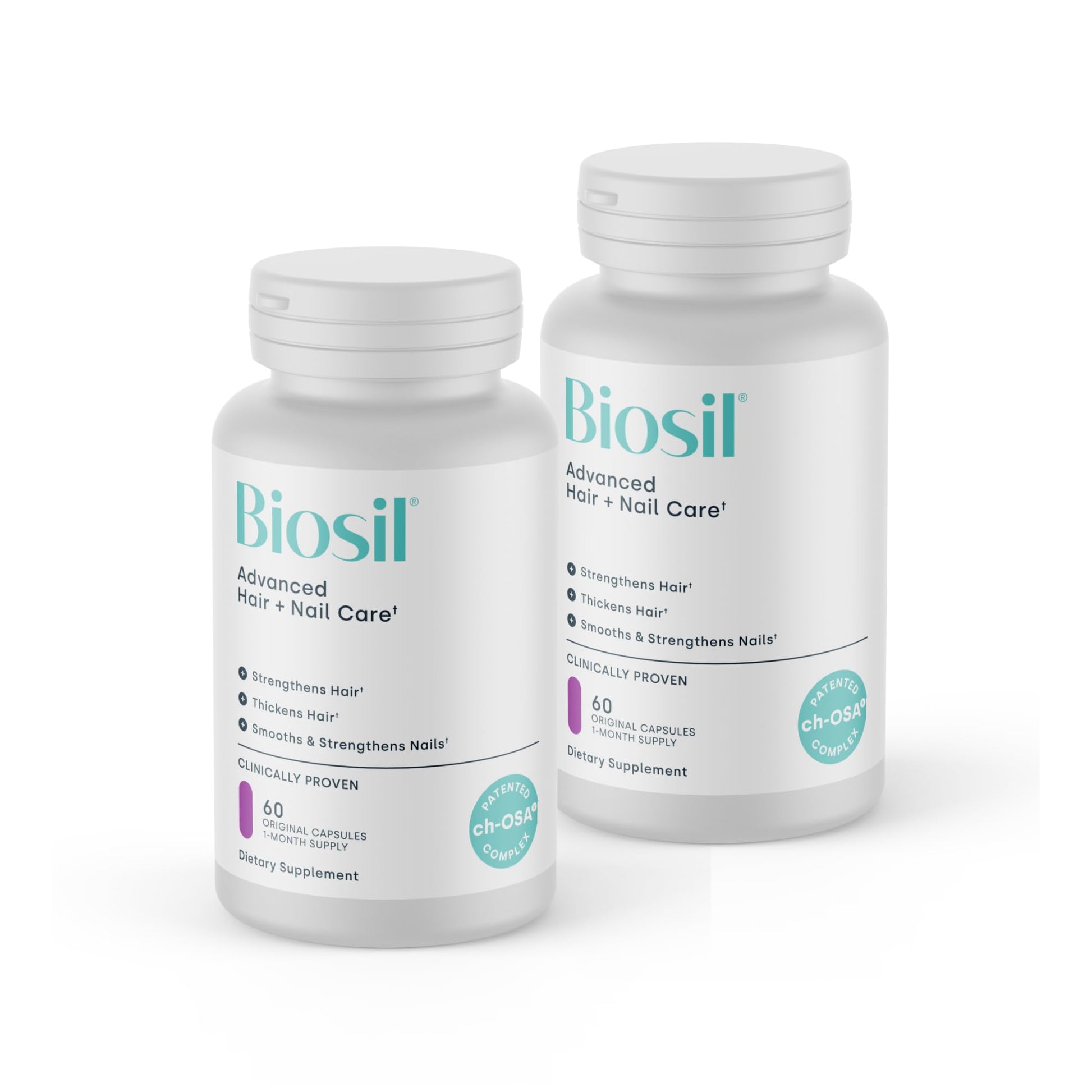 Biosil Advanced Hair + Nail Care Capsules, 120 Count