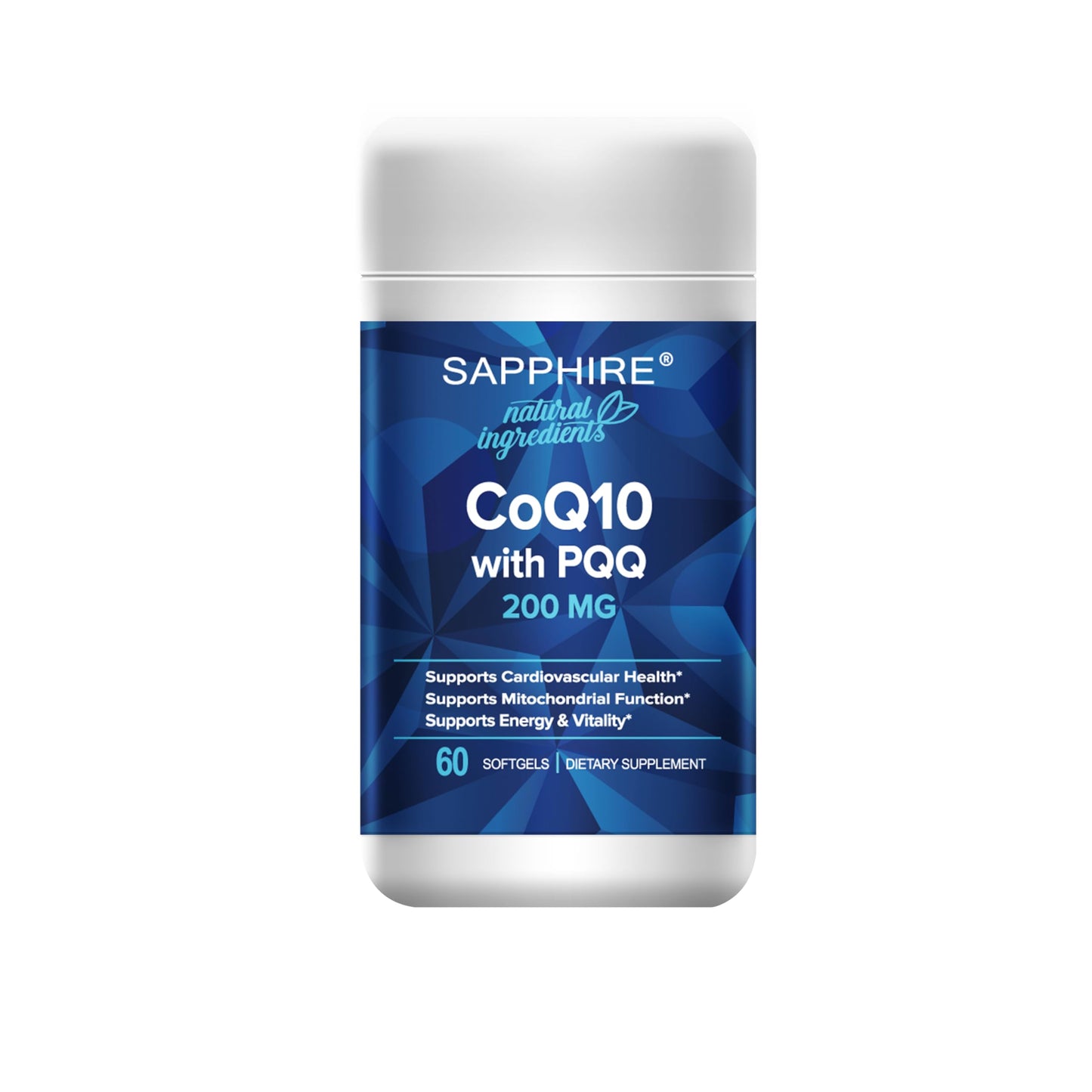 Sapphire CoQ10 with PQQ 200mg Softgels, 60 Count
