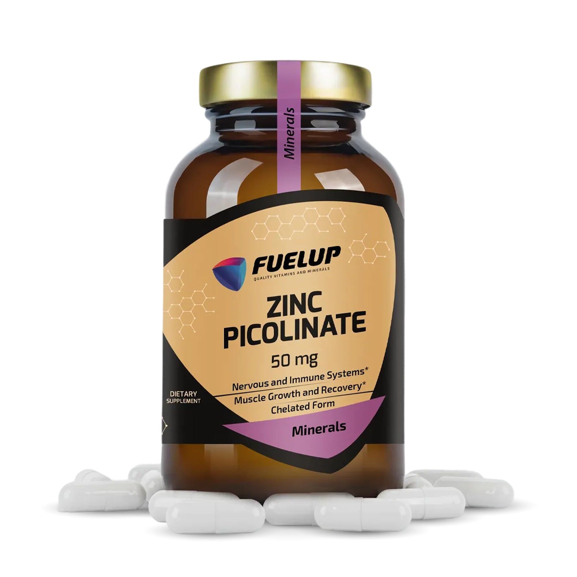 Fuelup Zinc Picolinate 50 mg Capsules 120 Count