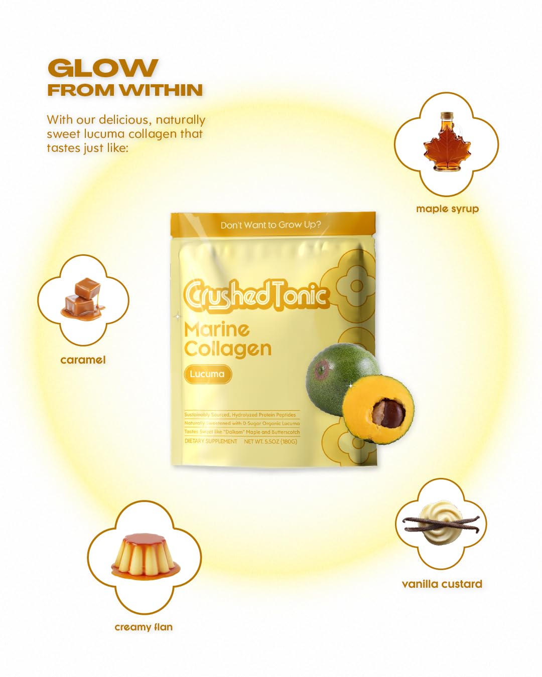 Crushed Tonic Korean Beauty Collagen Powder, 5.29 Ounce Powder