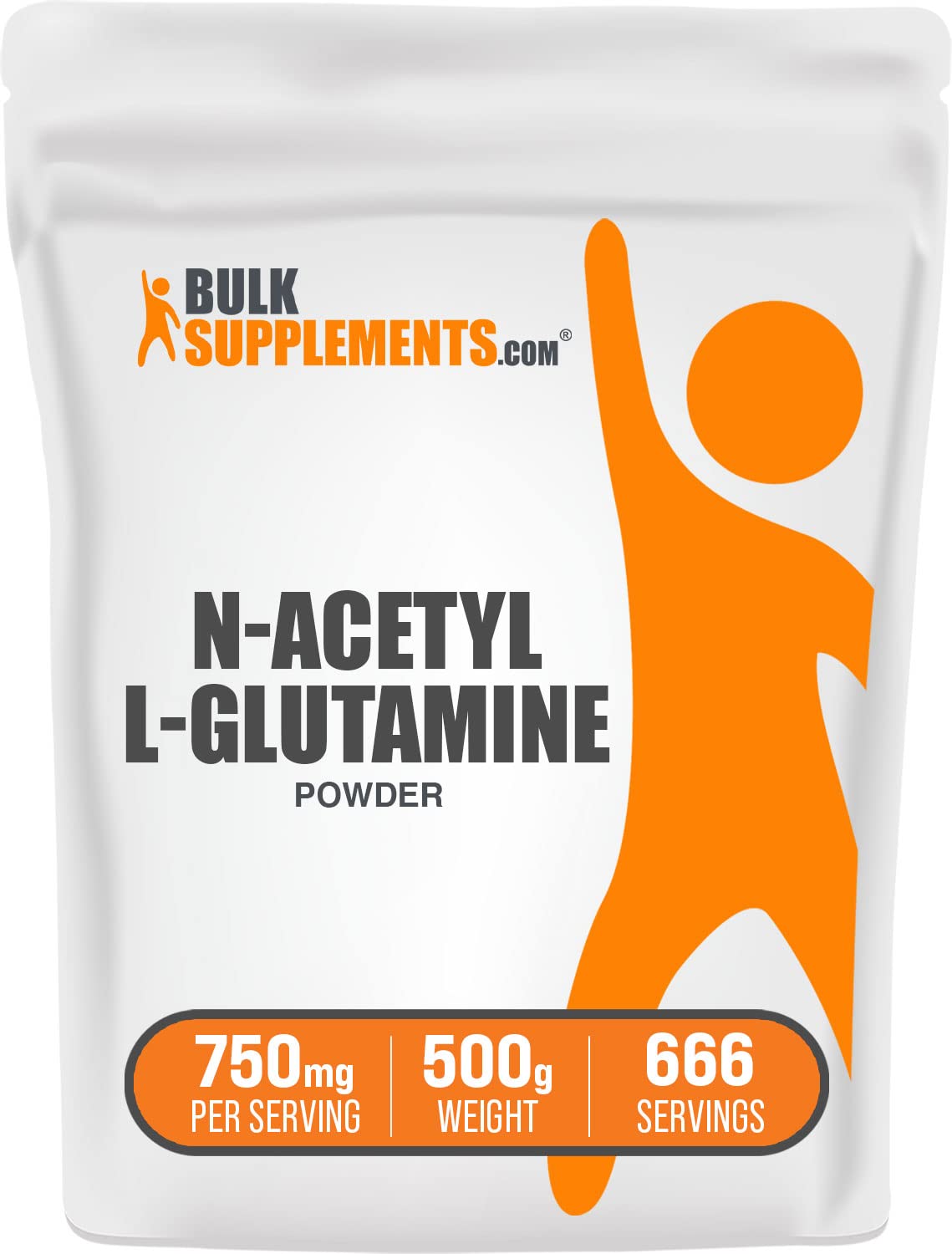 BulkSupplements N-Acetyl L-Glutamine Powder 17.6 oz