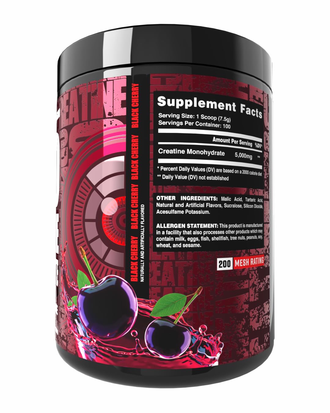 Ekkovision Creatine Monohydrate Powder Glacier Gummy, 100 Servings