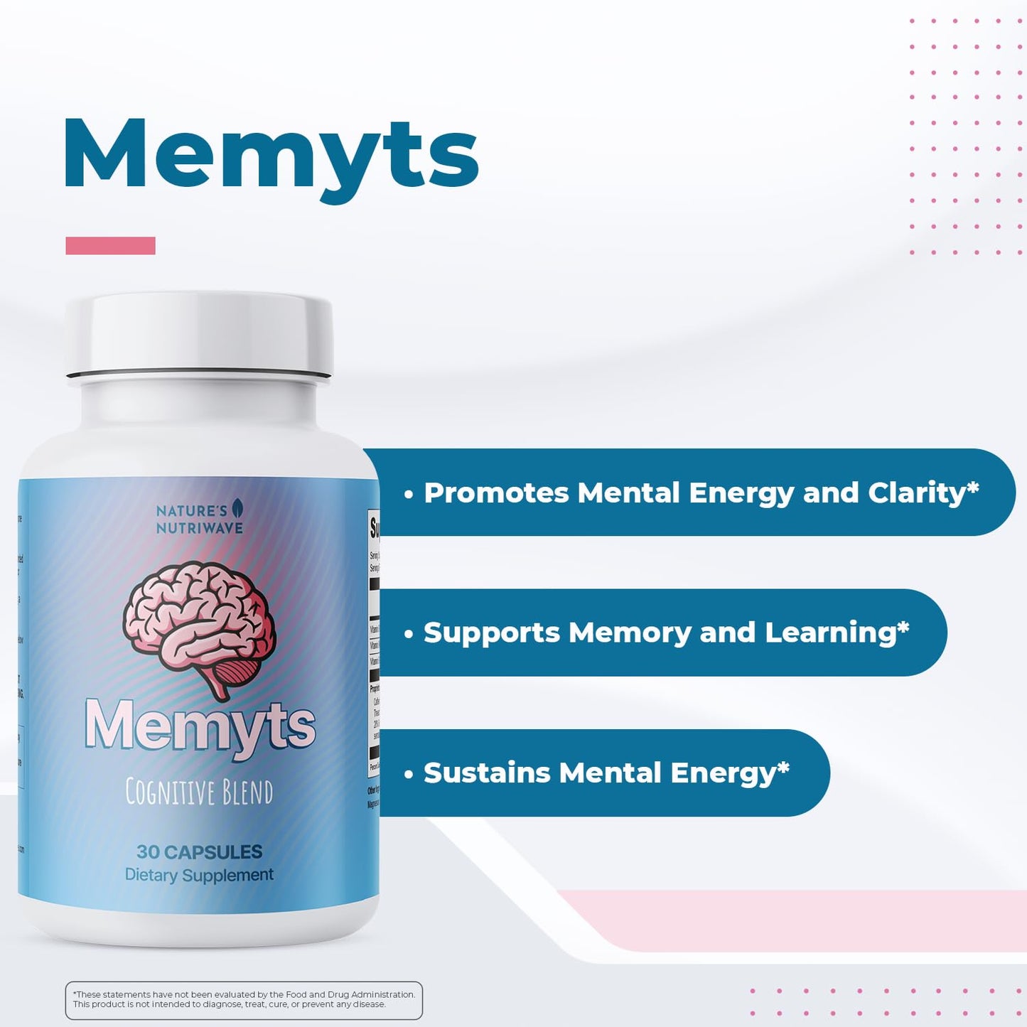 Nature’s NutriWave Memyts B Vitamins & Herbal Extract Capsules, 180 Count