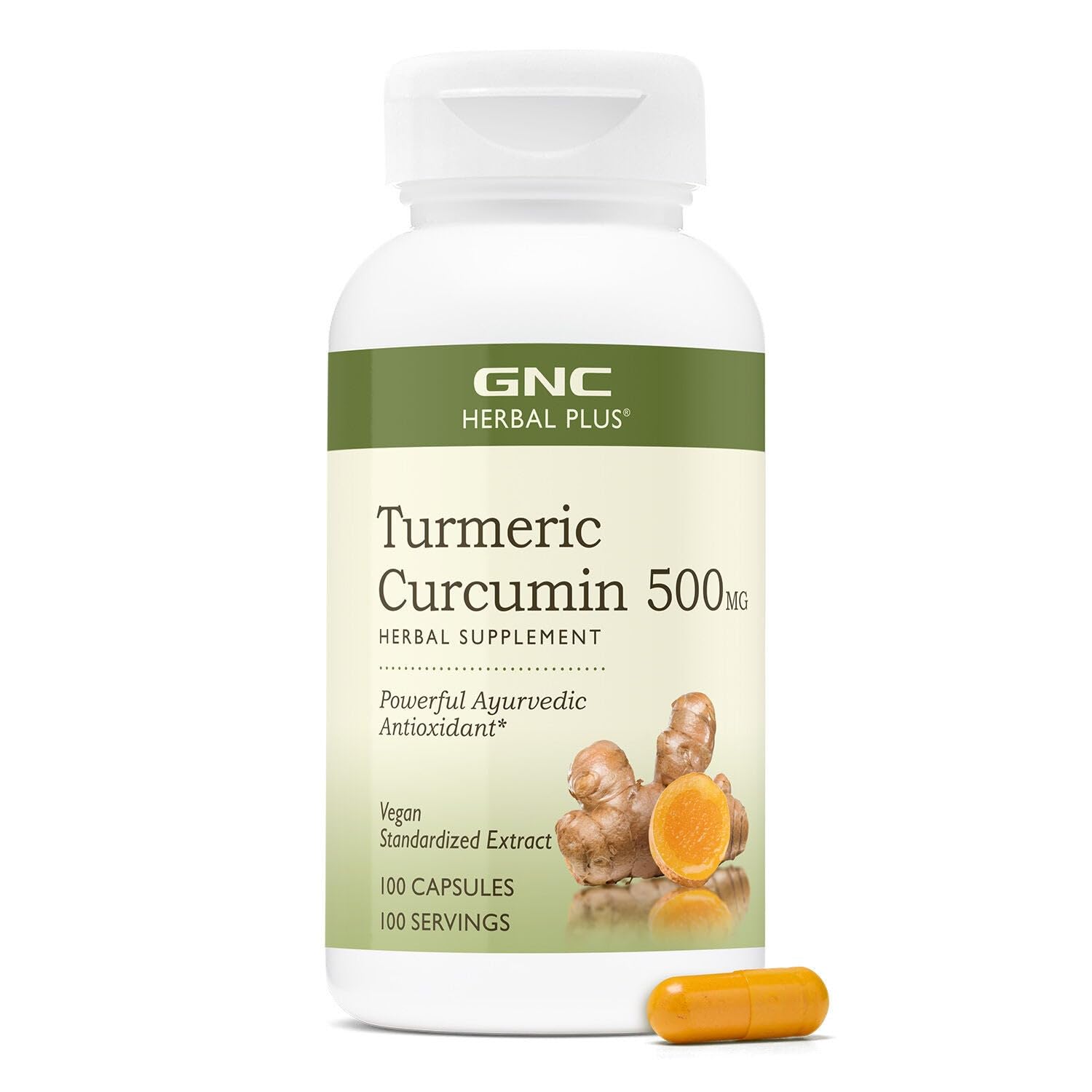 GNC Turmeric Curcumin 500mg Capsules, 100 Capsules