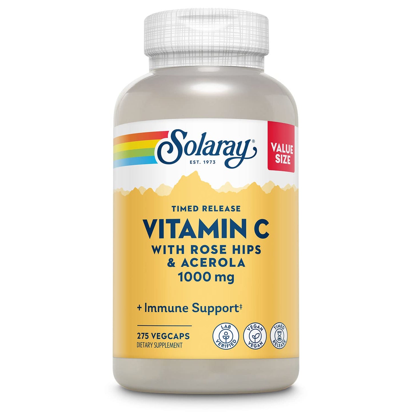 SOLARAY Vitamin C 1000 mg Time Release, 275 Capsules