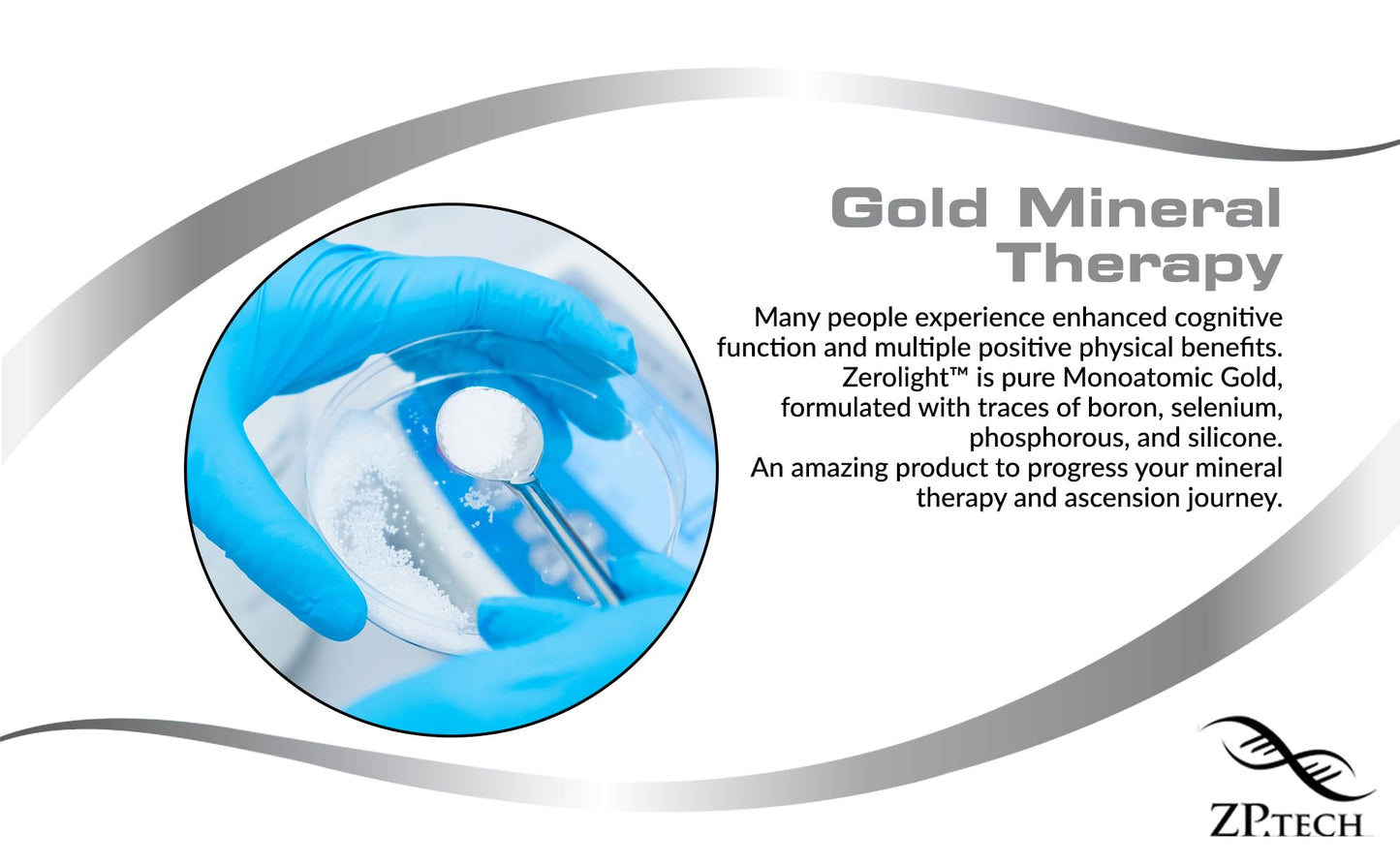 ZP.TECH Zerolight Ormus White Gold Powder 0.0353