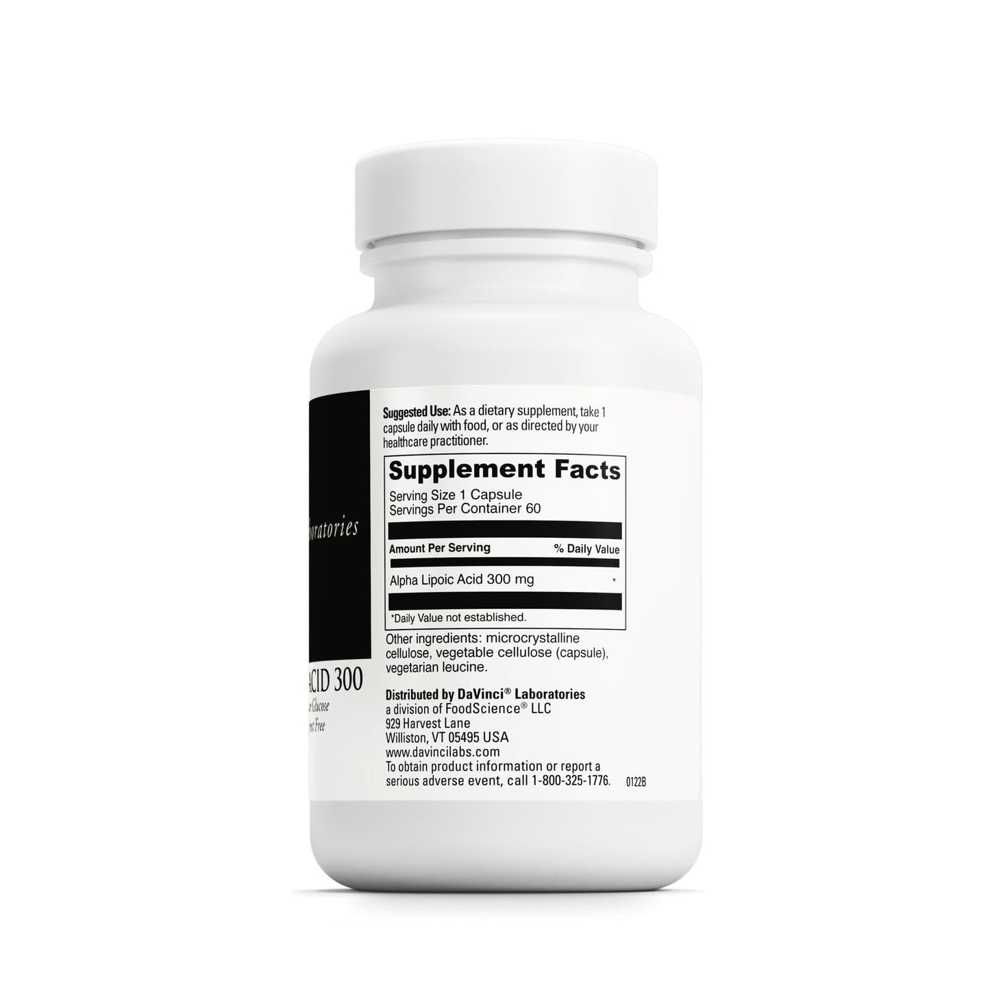 DAVINCI Alpha Lipoic Acid 300 Capsule, 60 Capsules