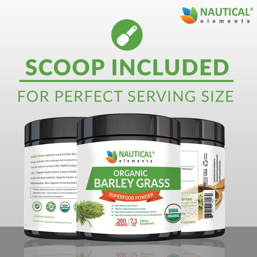 Nautical Elements Barley Grass Powder 7.1 Ounces