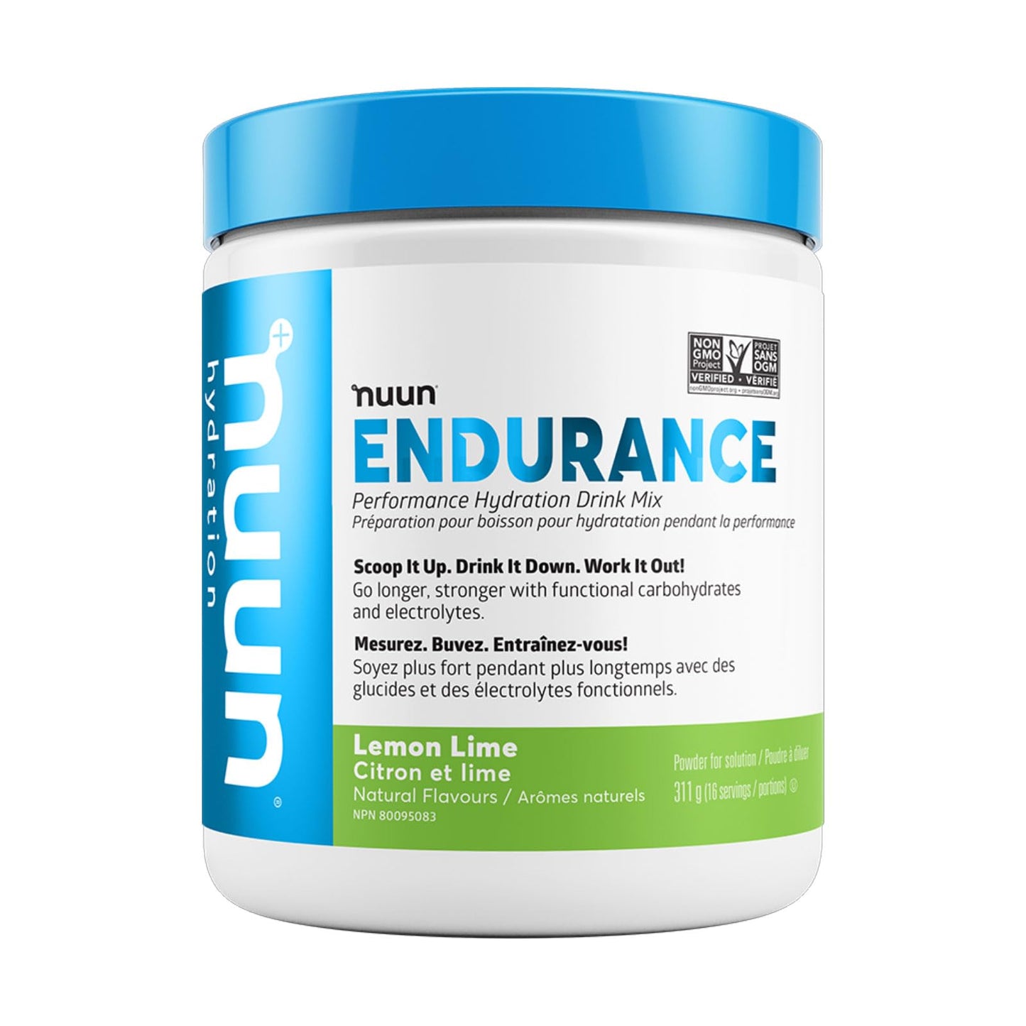 Nuun Hydration Endurance Powder, Lemon Lime, 11