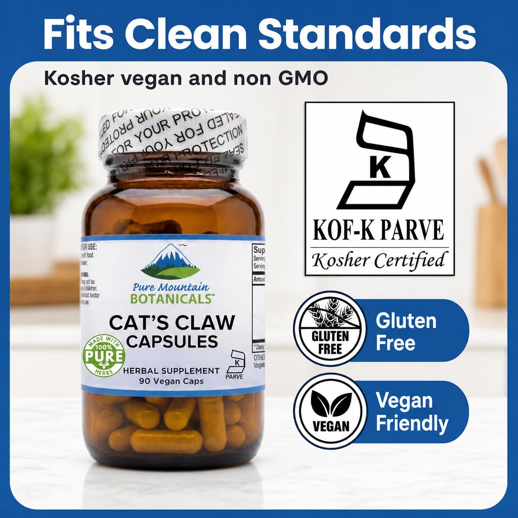 Pure Mountain Botanicals Cat’s Claw Capsules 90 Count