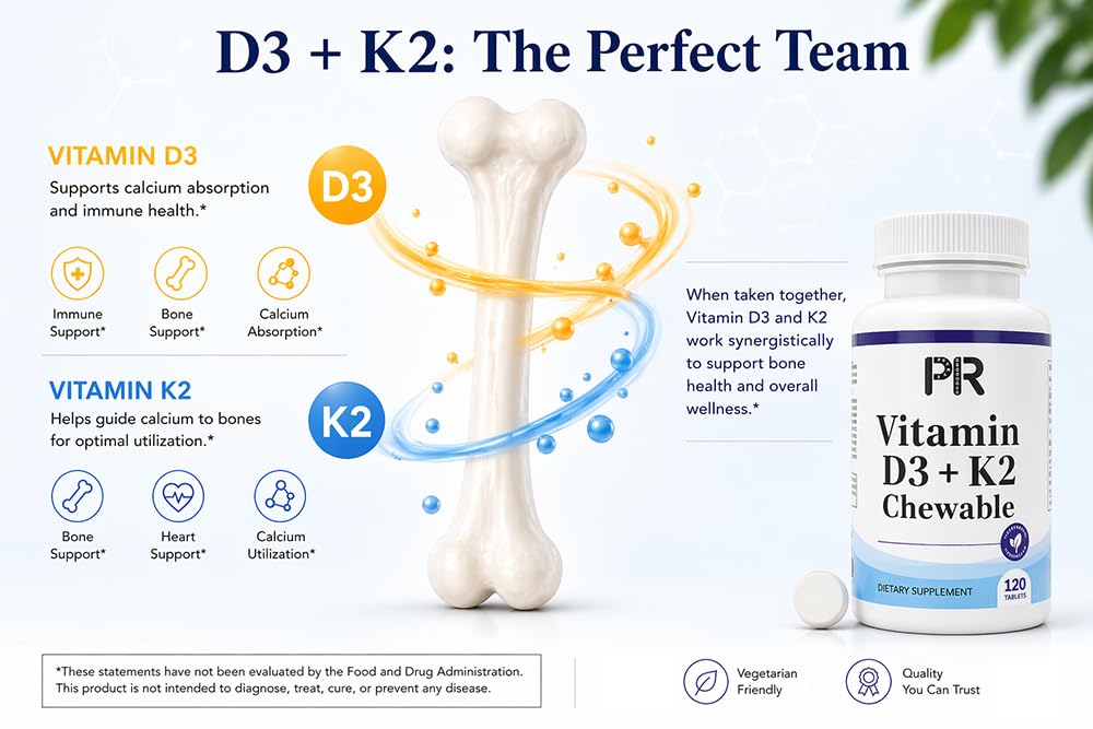 PRIMAL RESOURCE Vitamin D3 + K2 Tablet 120
