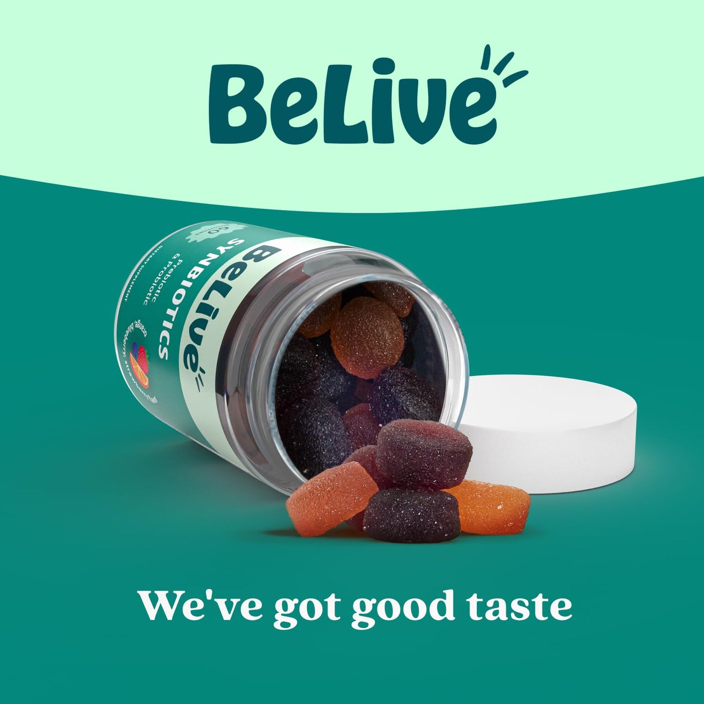 BeLive Synbiotics Probiotic & Prebiotic Fiber Gummies, 60 Count