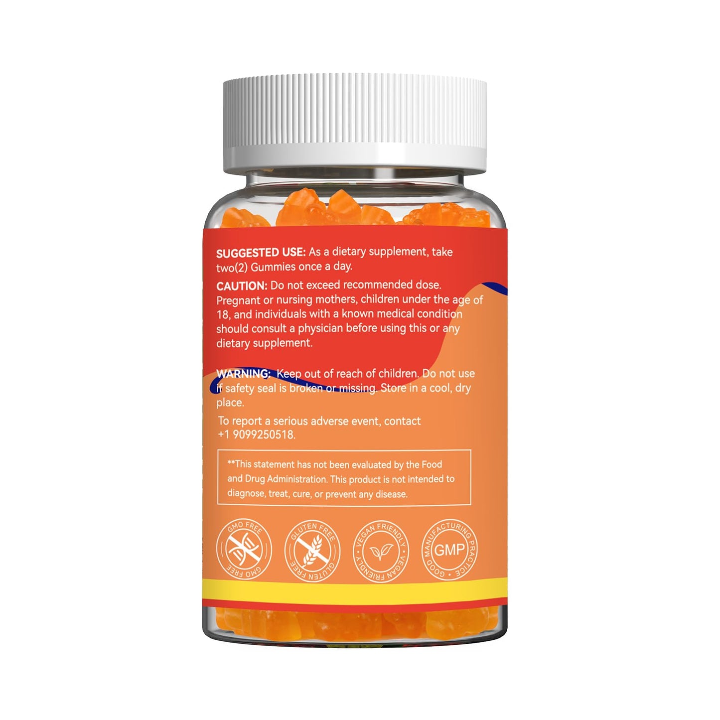 SmildeHeal Omega 3 Gummies 1000mg, High Absorption DHA & EPA, Heart, Brain & Joint Support, 60 Count