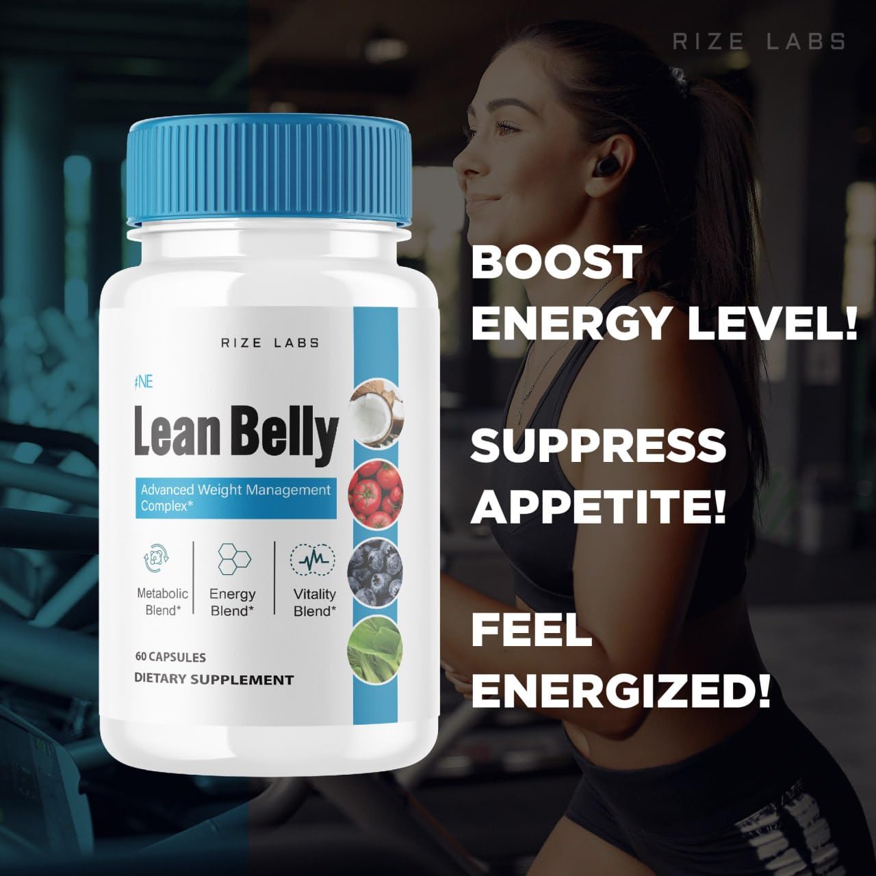 Rize Labs Lean Belly Juice Powder Capsules 120 Capsules
