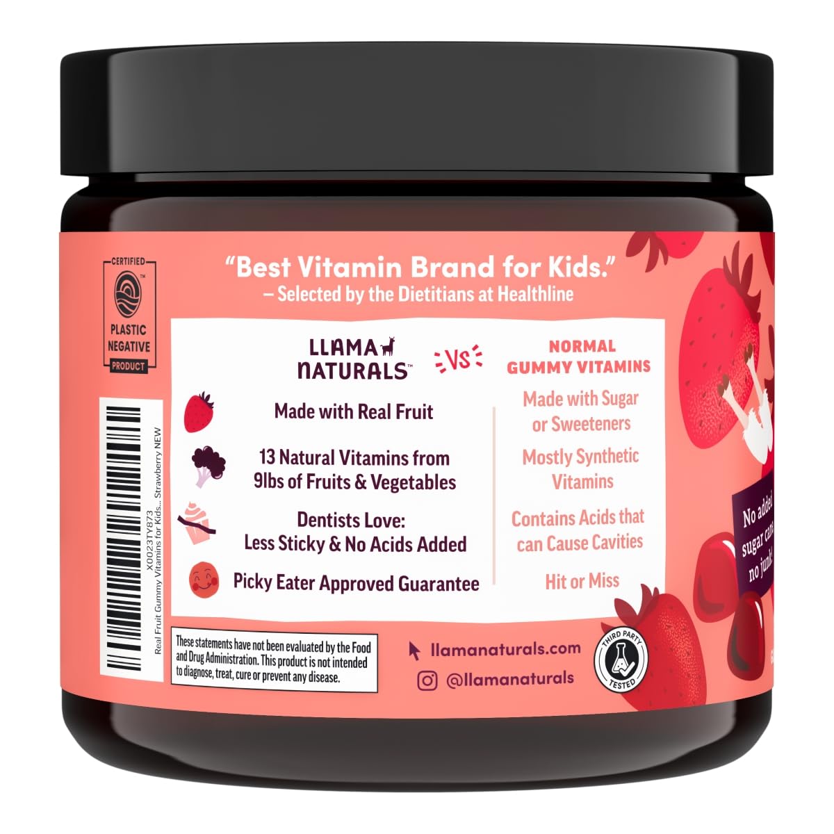 Llama Naturals Kids Multivitamin Gummies 180 Count