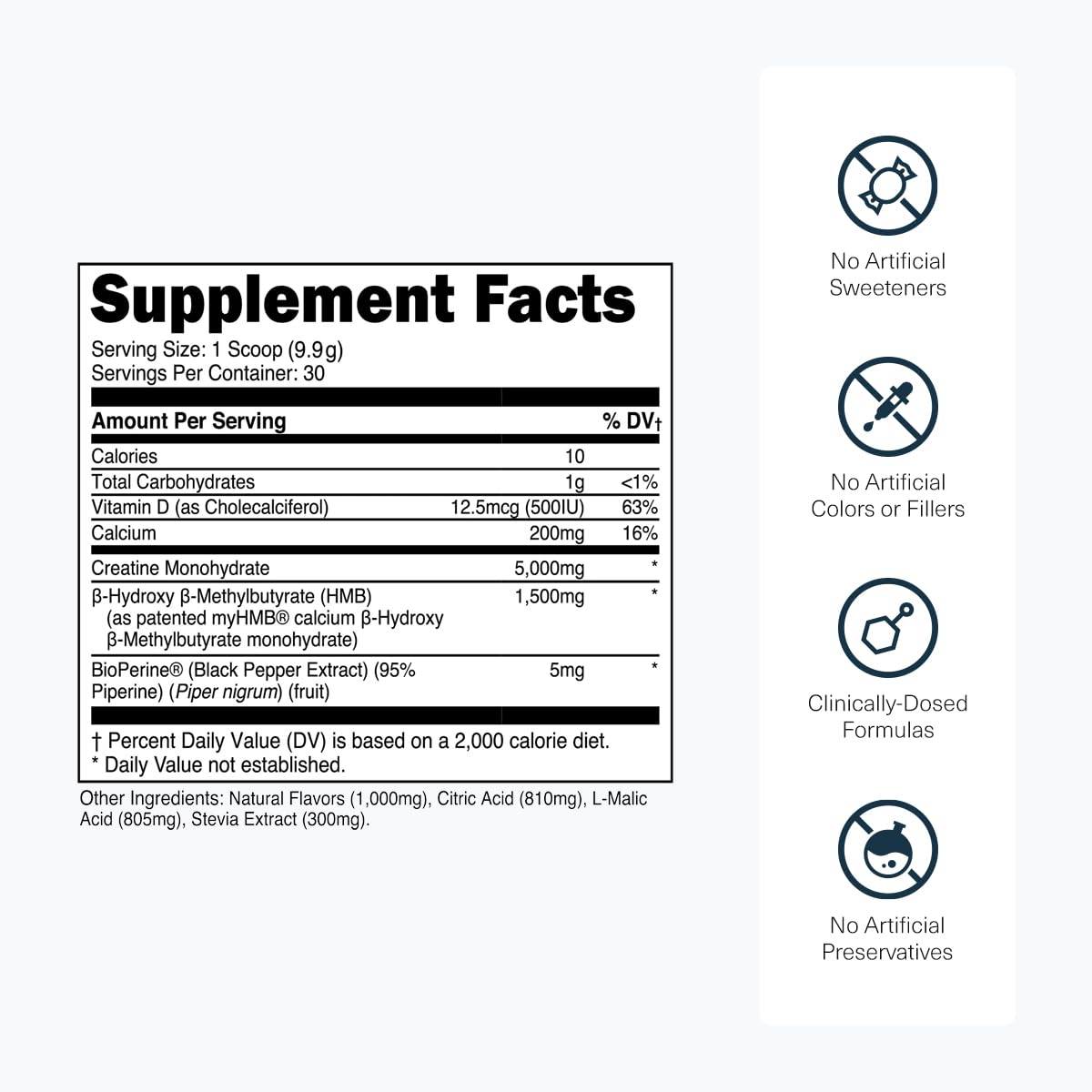 Transparent Labs Creatine Monohydrate with HMB Powder 10.4 oz